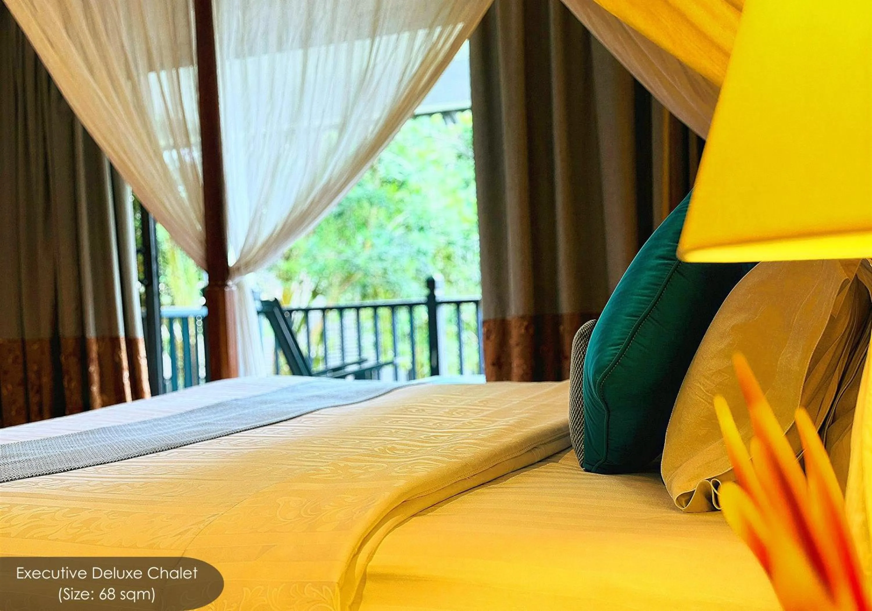 Bed in Cyberview Resort & Spa