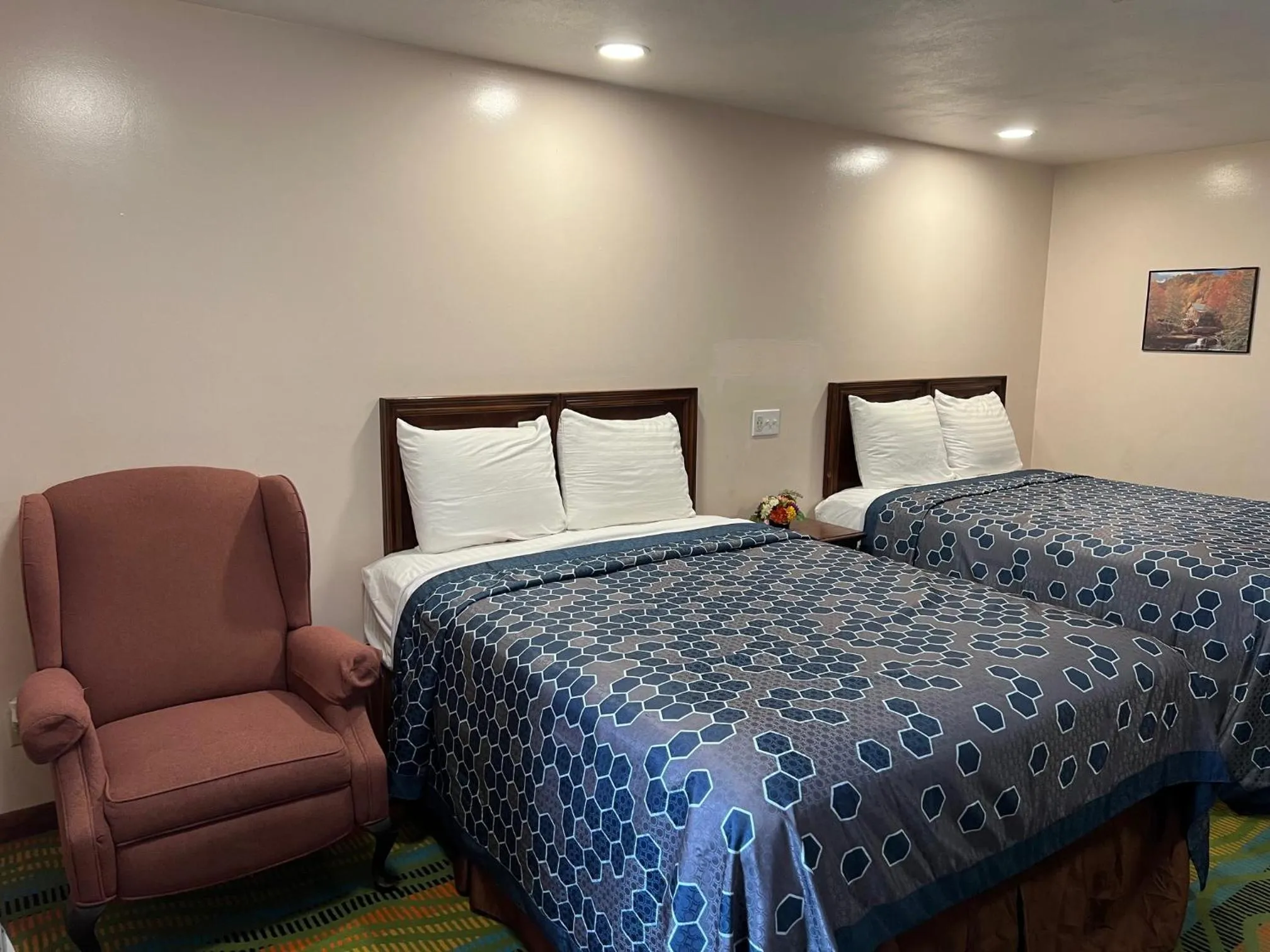 Bed in Atlantic Motel