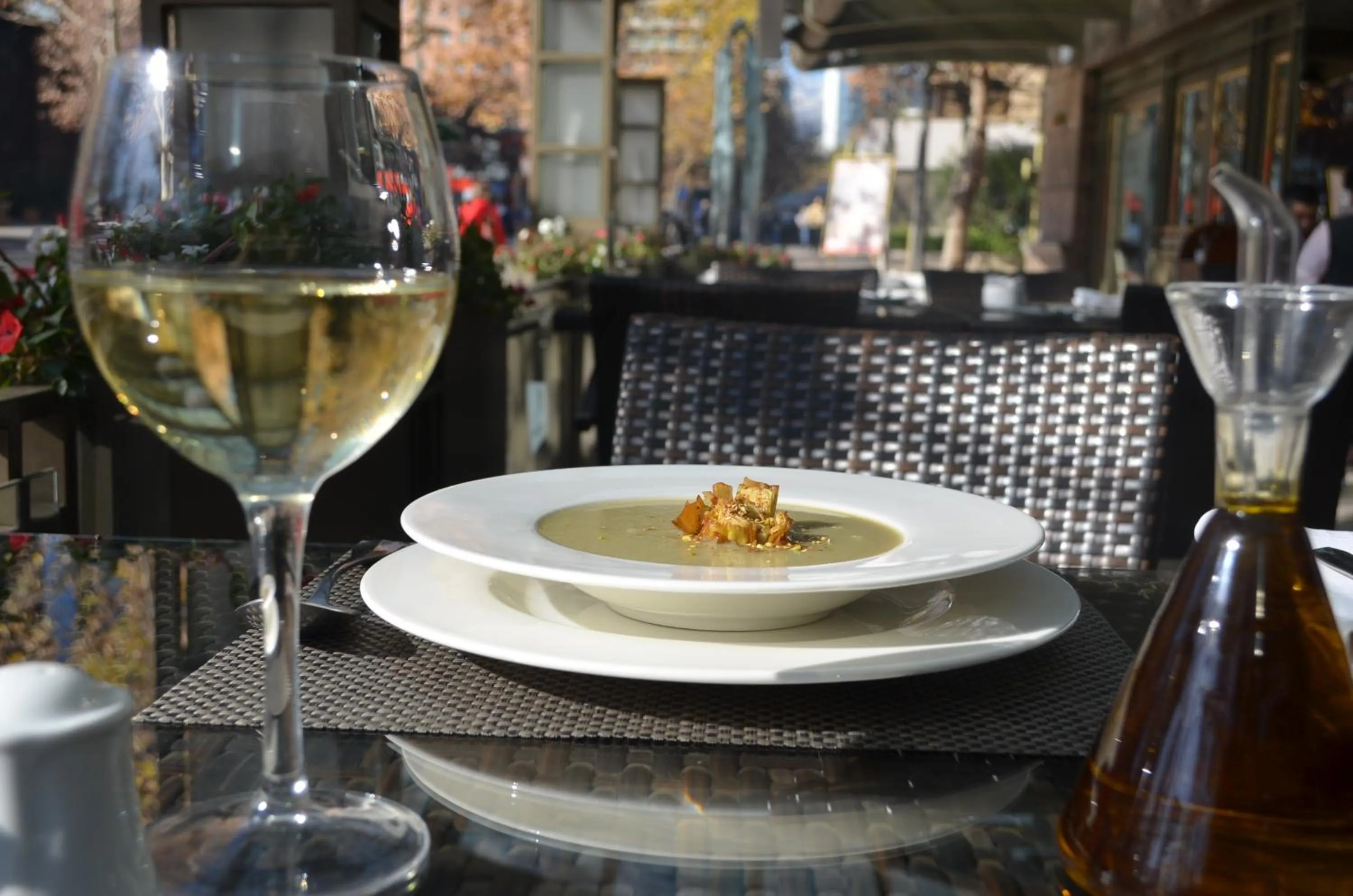 Food close-up in Plaza El Bosque Ebro