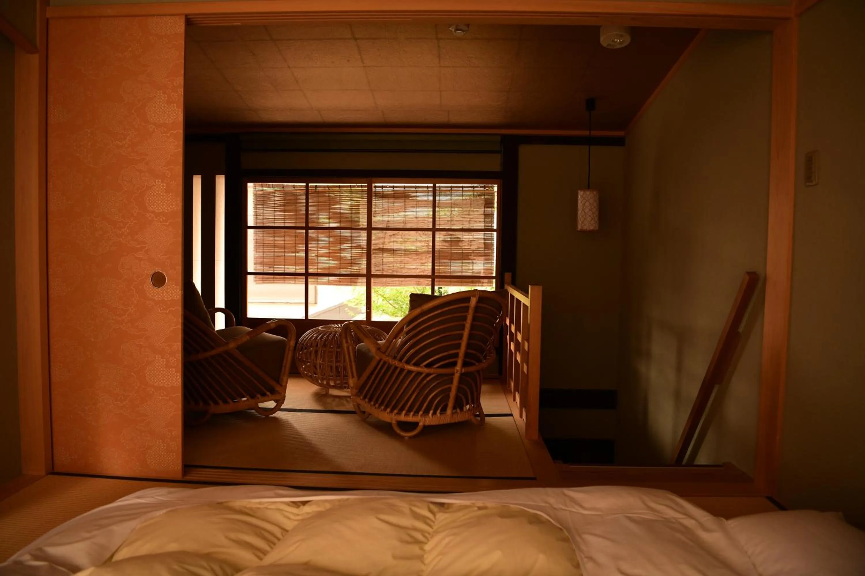 Decorative detail, Bed in Yado Kiramachi