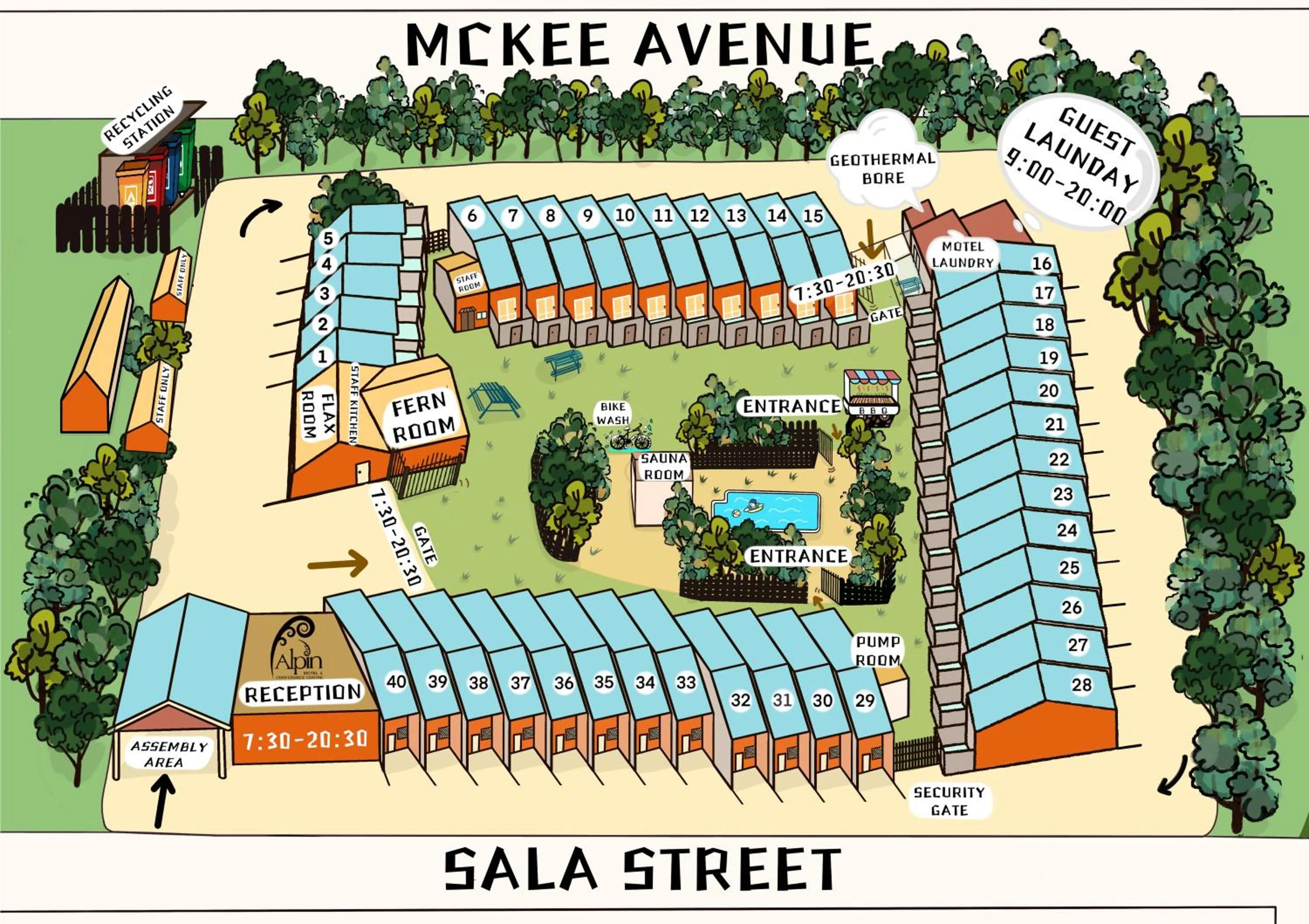 Text overlay in Alpin Motel & Conference Centre