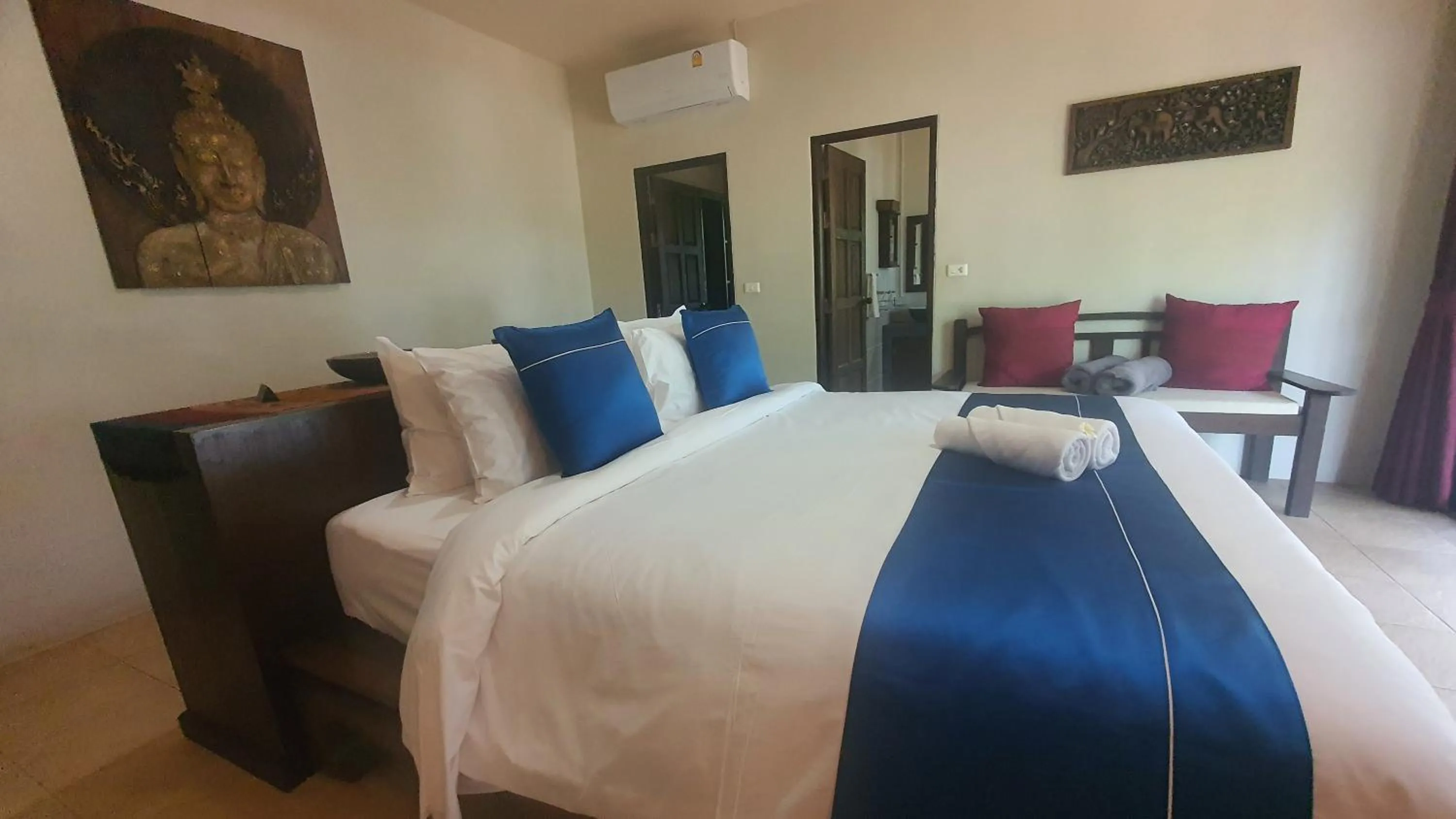 Bedroom, Bed in KhaoTong Villa at Melina's