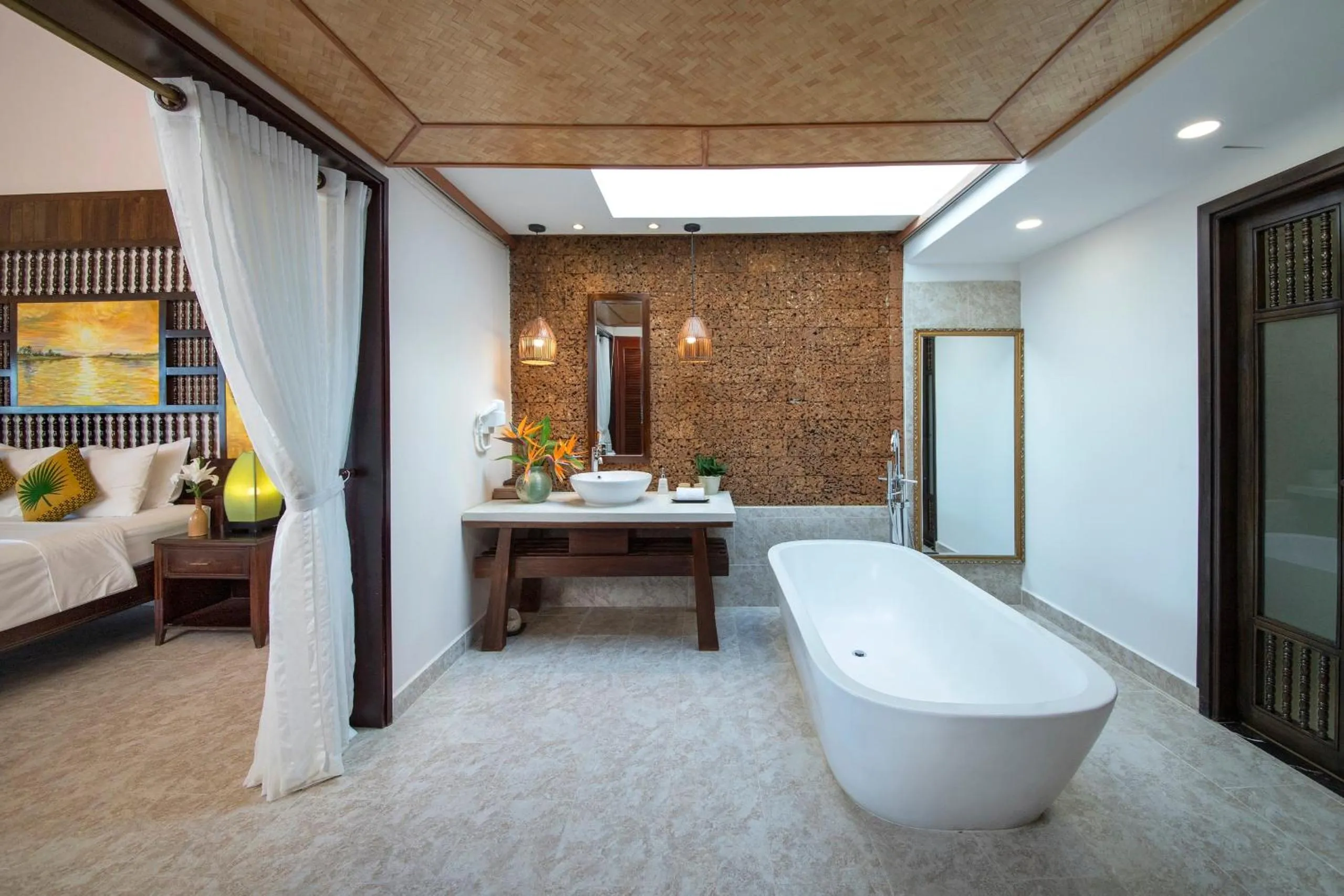 Bathroom, Bed in Palm Garden Beach Resort & Spa