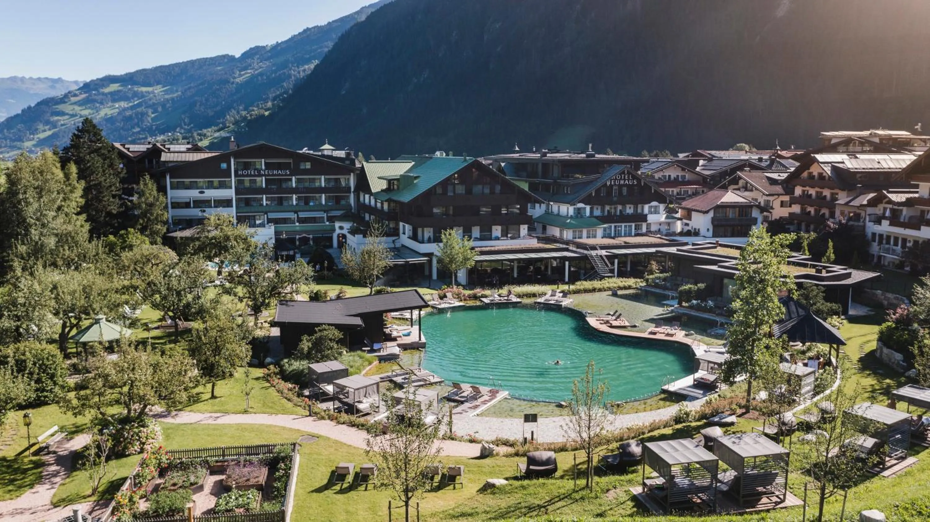 Bird's eye view in Neuhaus Zillertal Resort