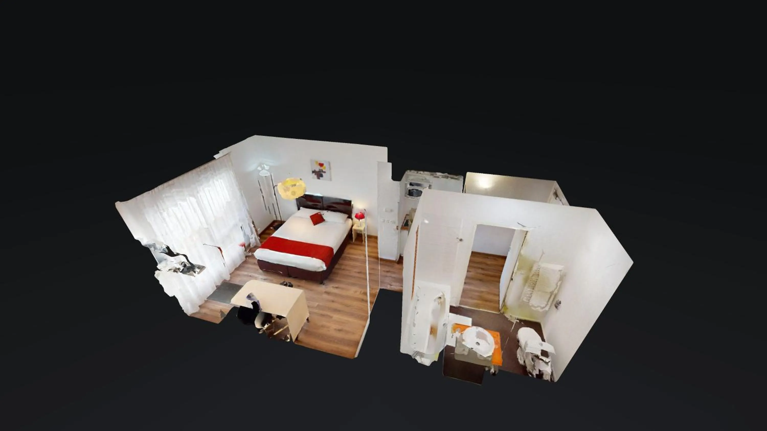 Floor plan, Bed in Alezan Hôtel & Résidence