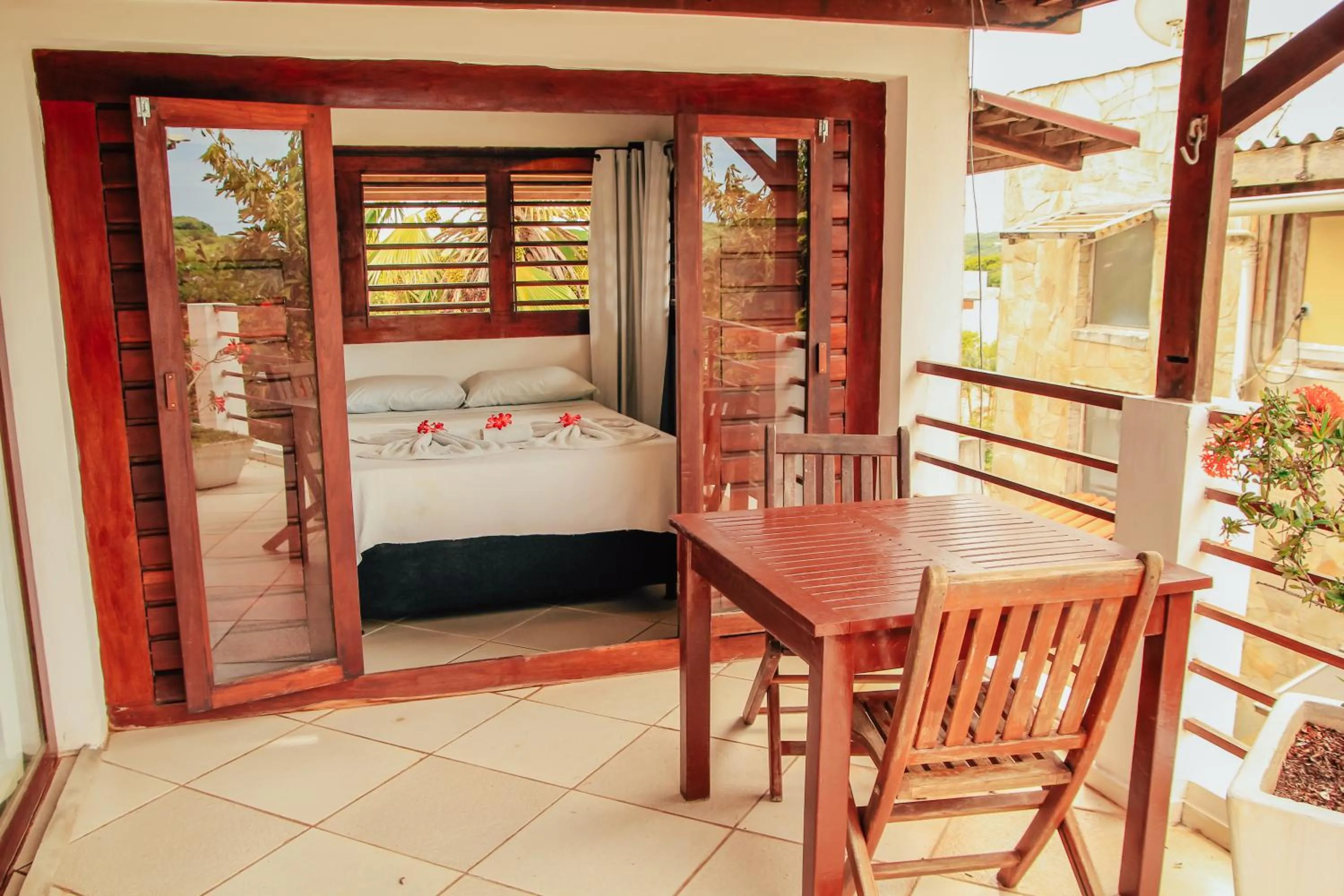 Patio, Bed in Pipa Panorama Aparthotel