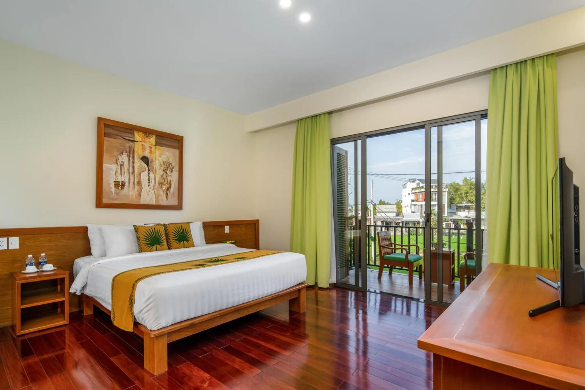 Communal lounge/ TV room, Bed in Hoa Co Villa - Garden & Poolview