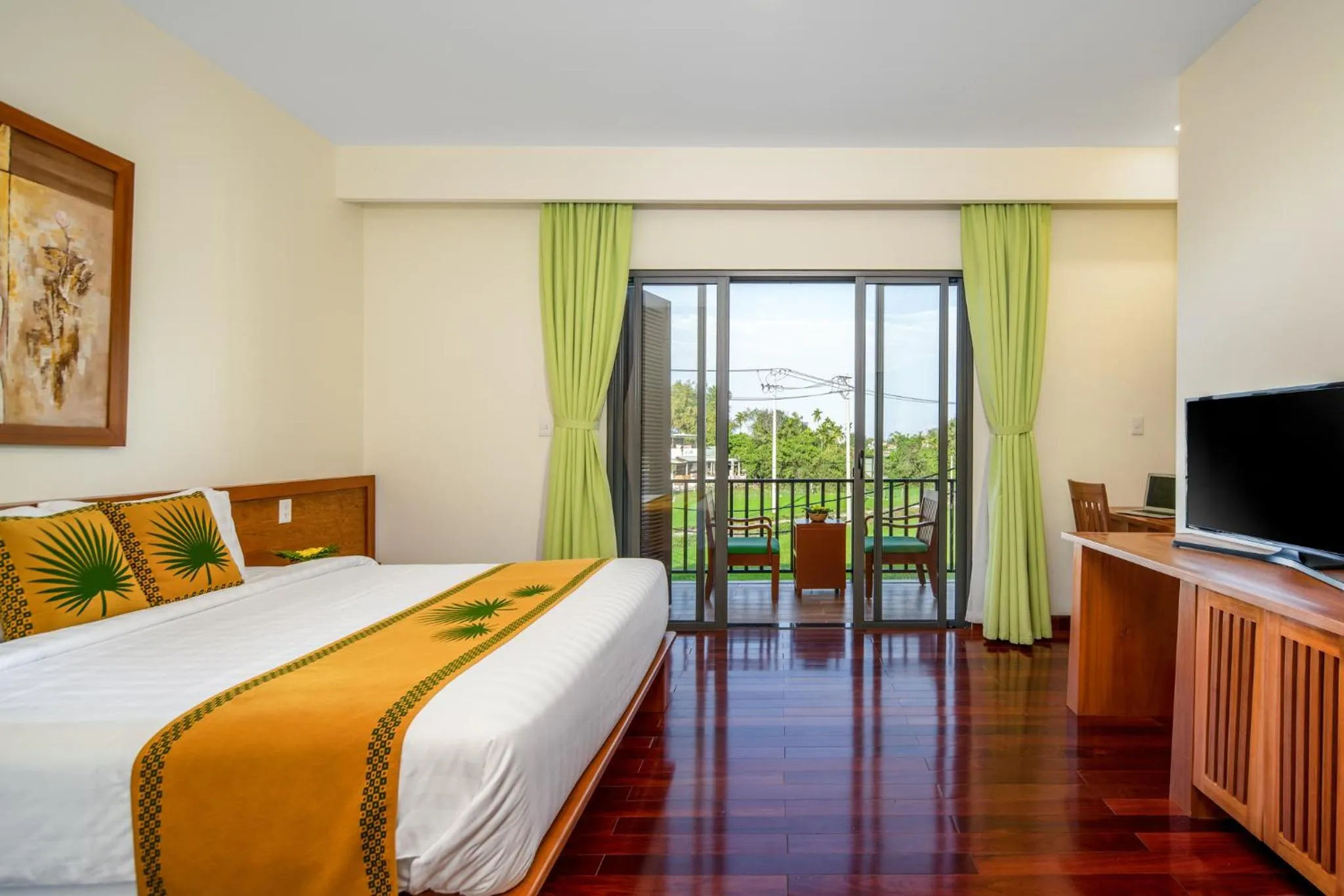 Communal lounge/ TV room, Bed in Hoa Co Villa - Garden & Poolview