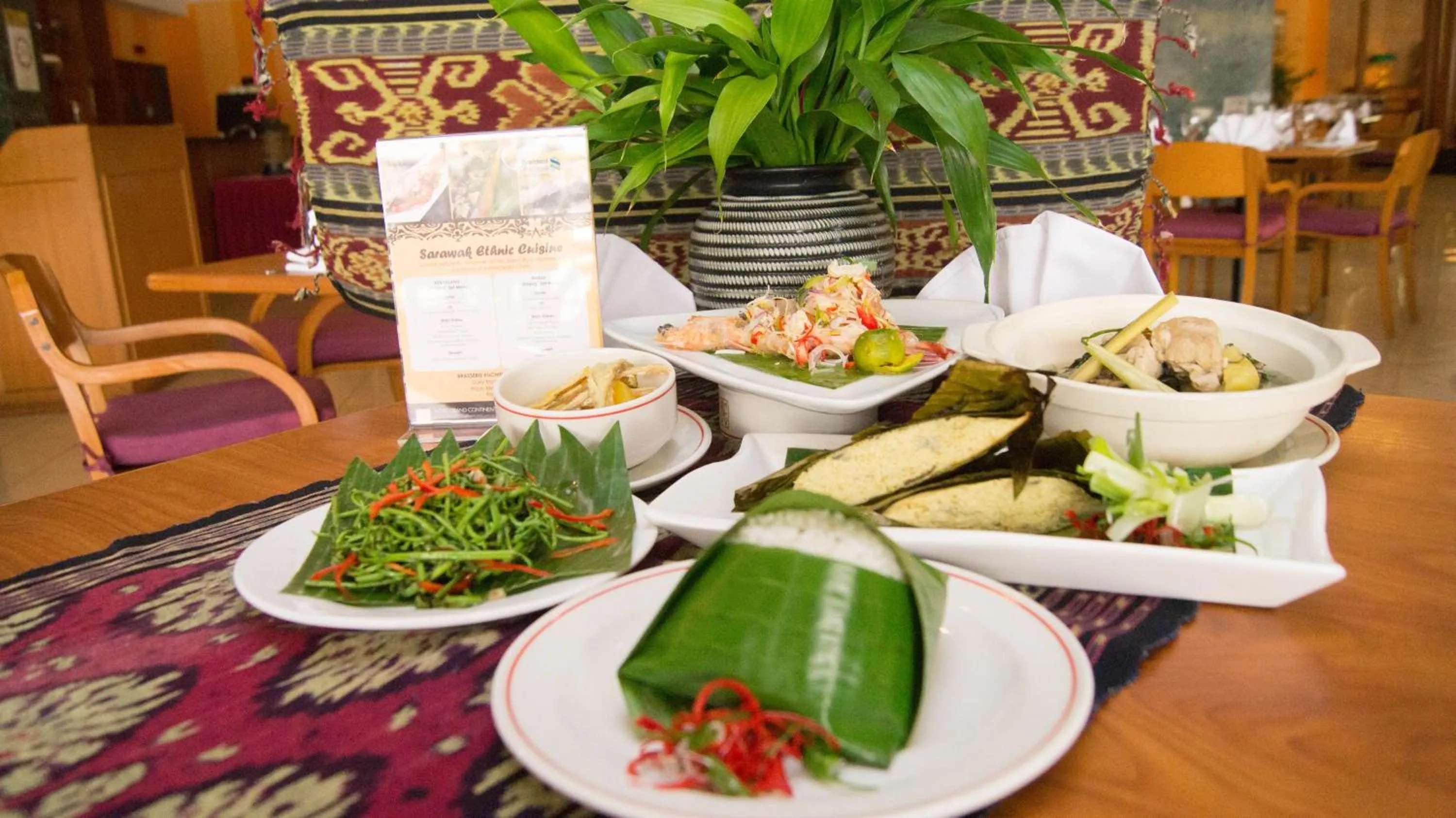 Asian breakfast in Hotel Grand Continental Kuching