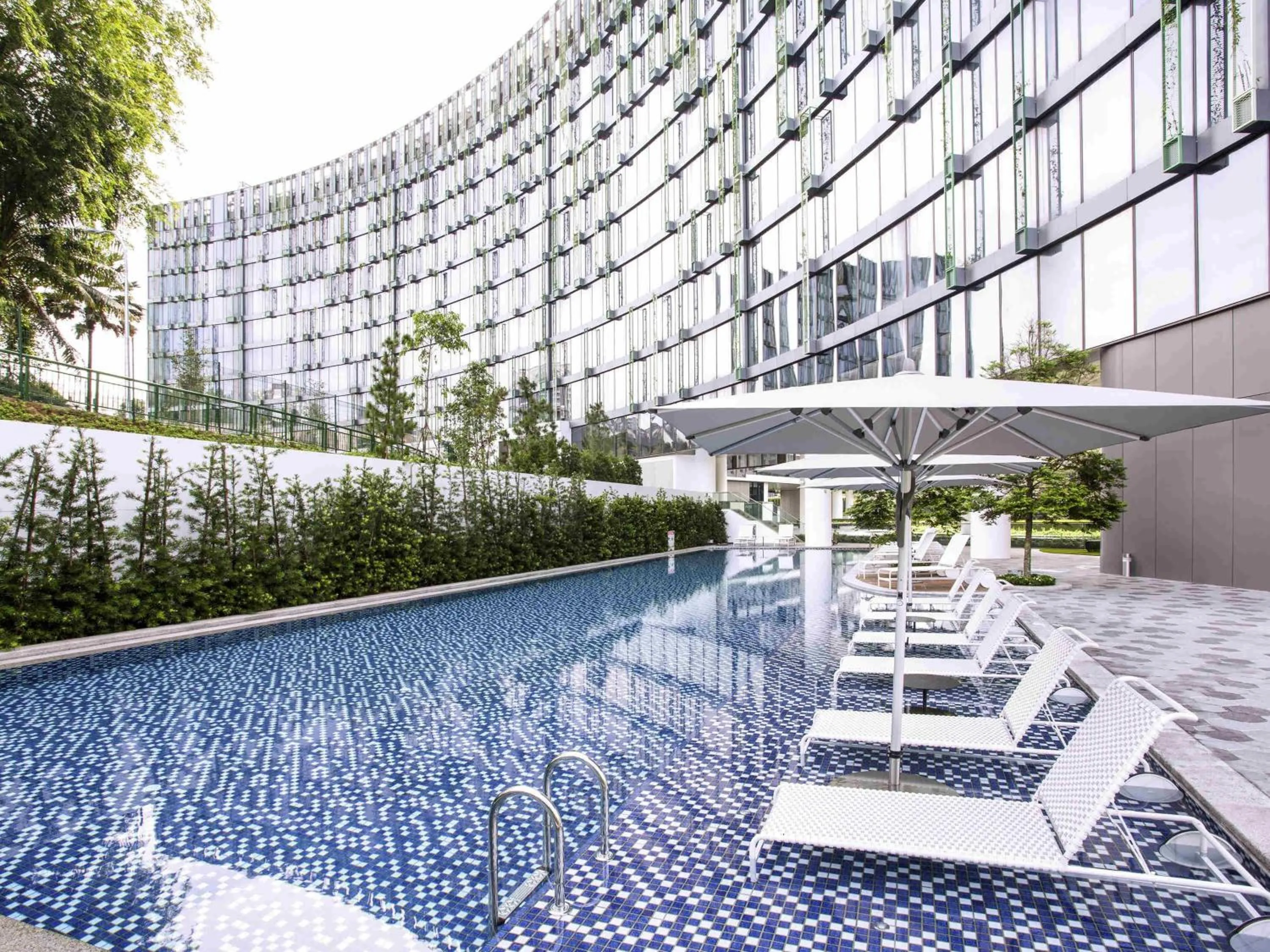 Pool view in Novotel Singapore On Stevens