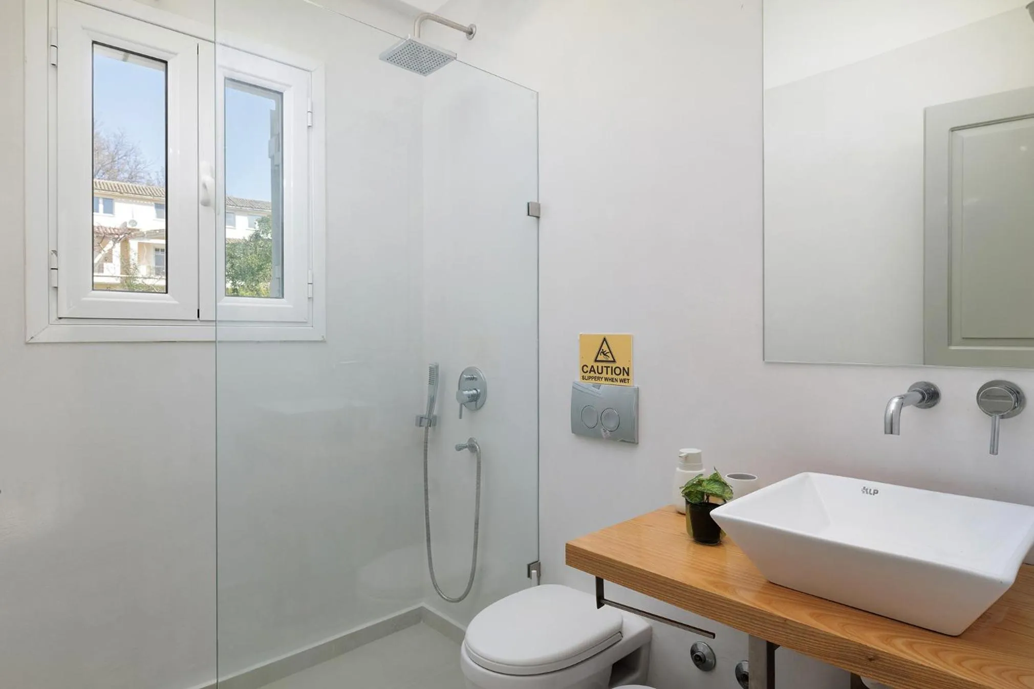 Shower in Villa Levanda by WhiteDream Villas