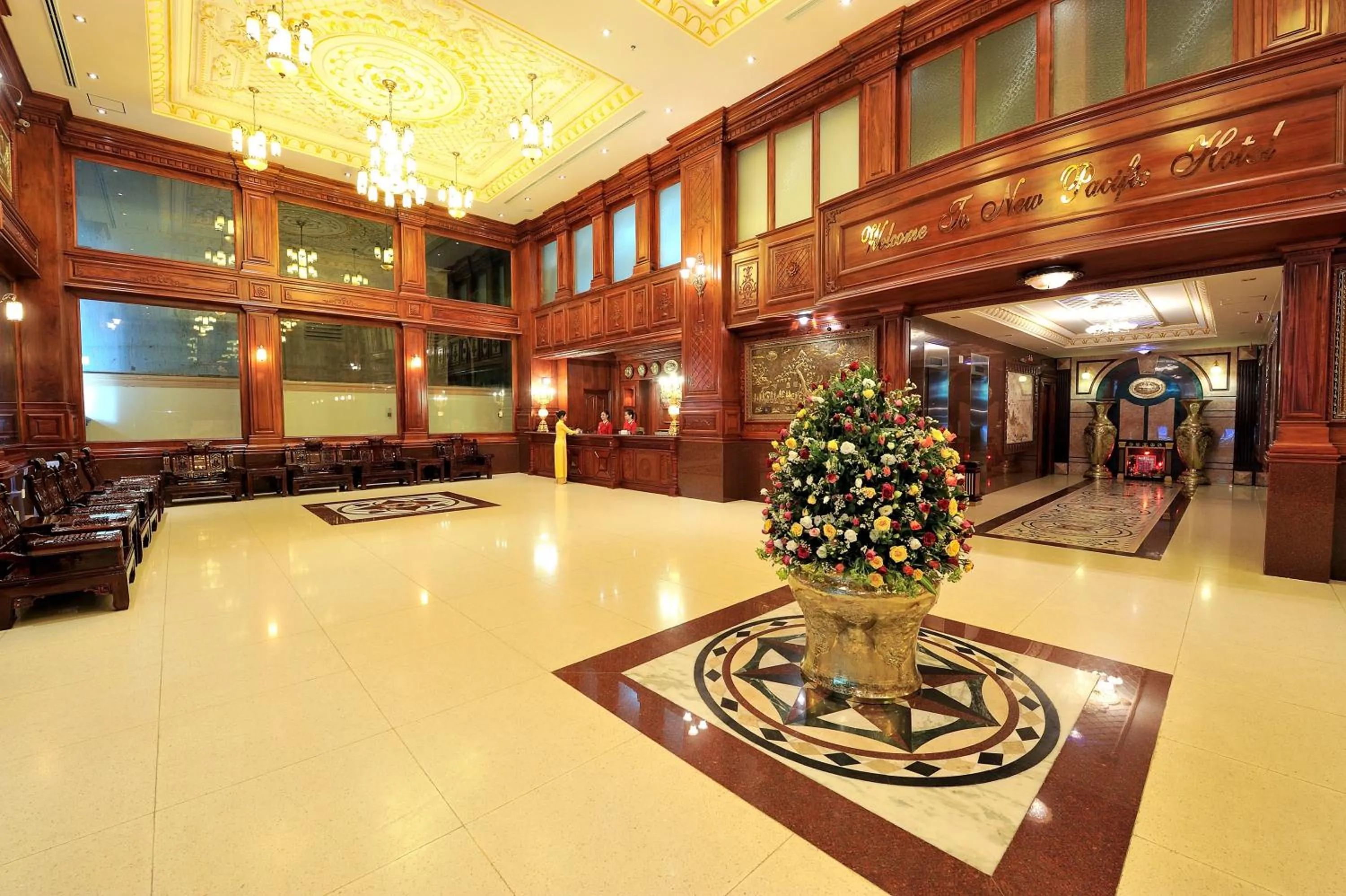 Lobby or reception in New Pacific Hotel