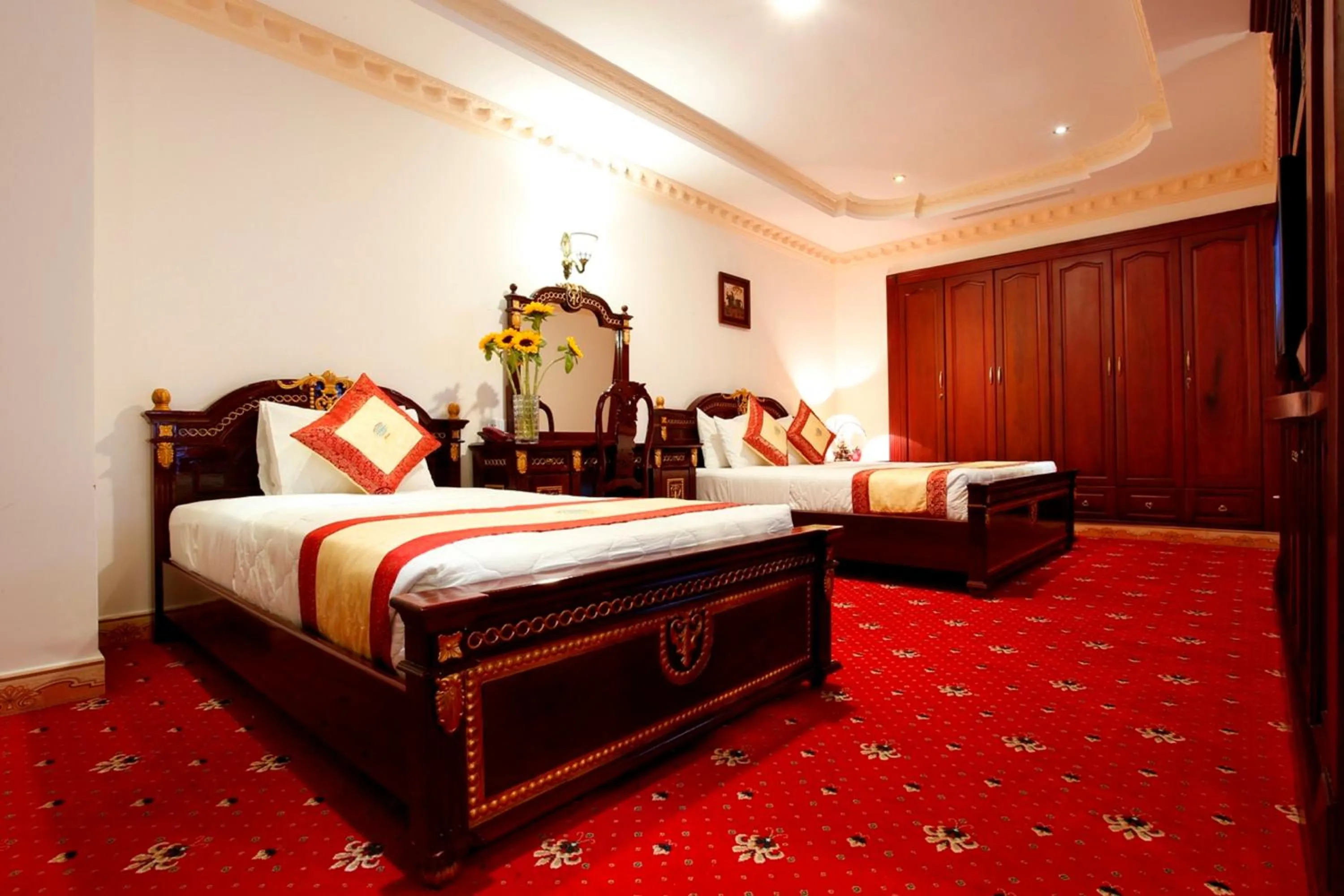 Bed in New Pacific Hotel