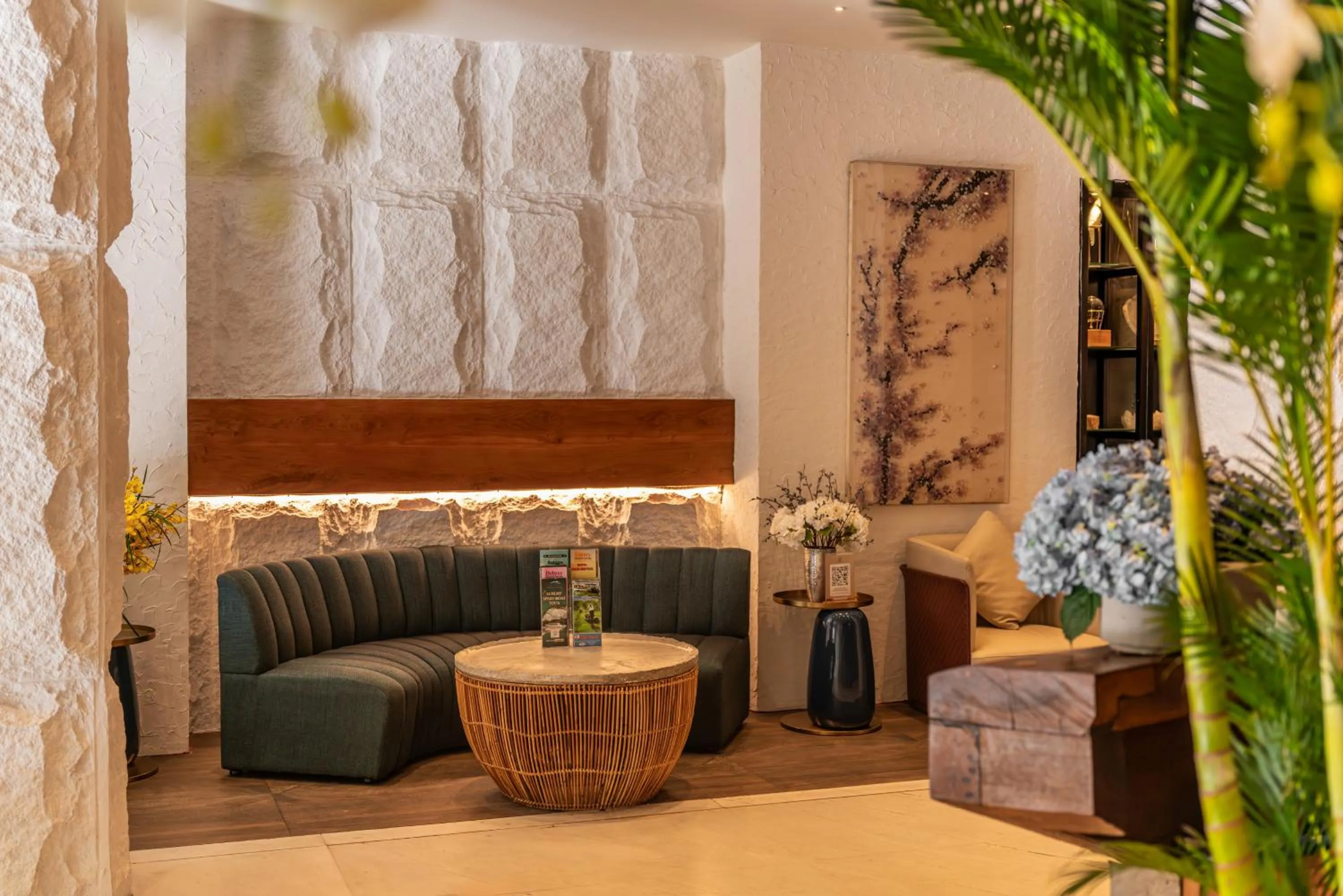 Seating area in A&EM Art Hotel