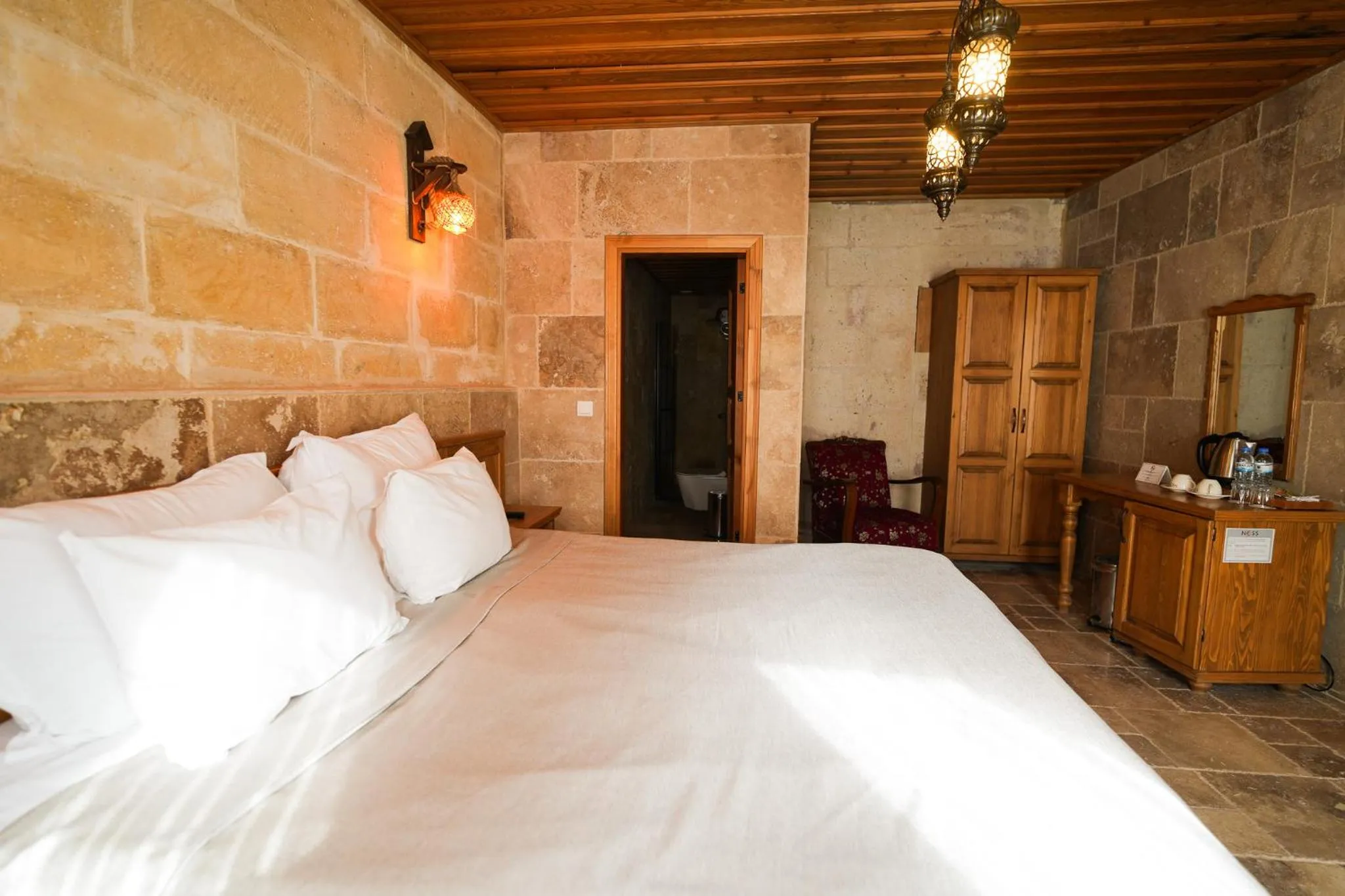 Bed in Urgup Konak Hotel