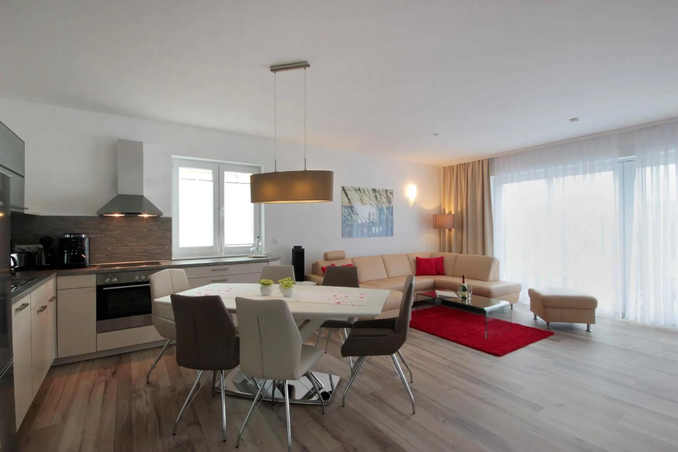 Living room in Villa Südstrandperle by Rujana