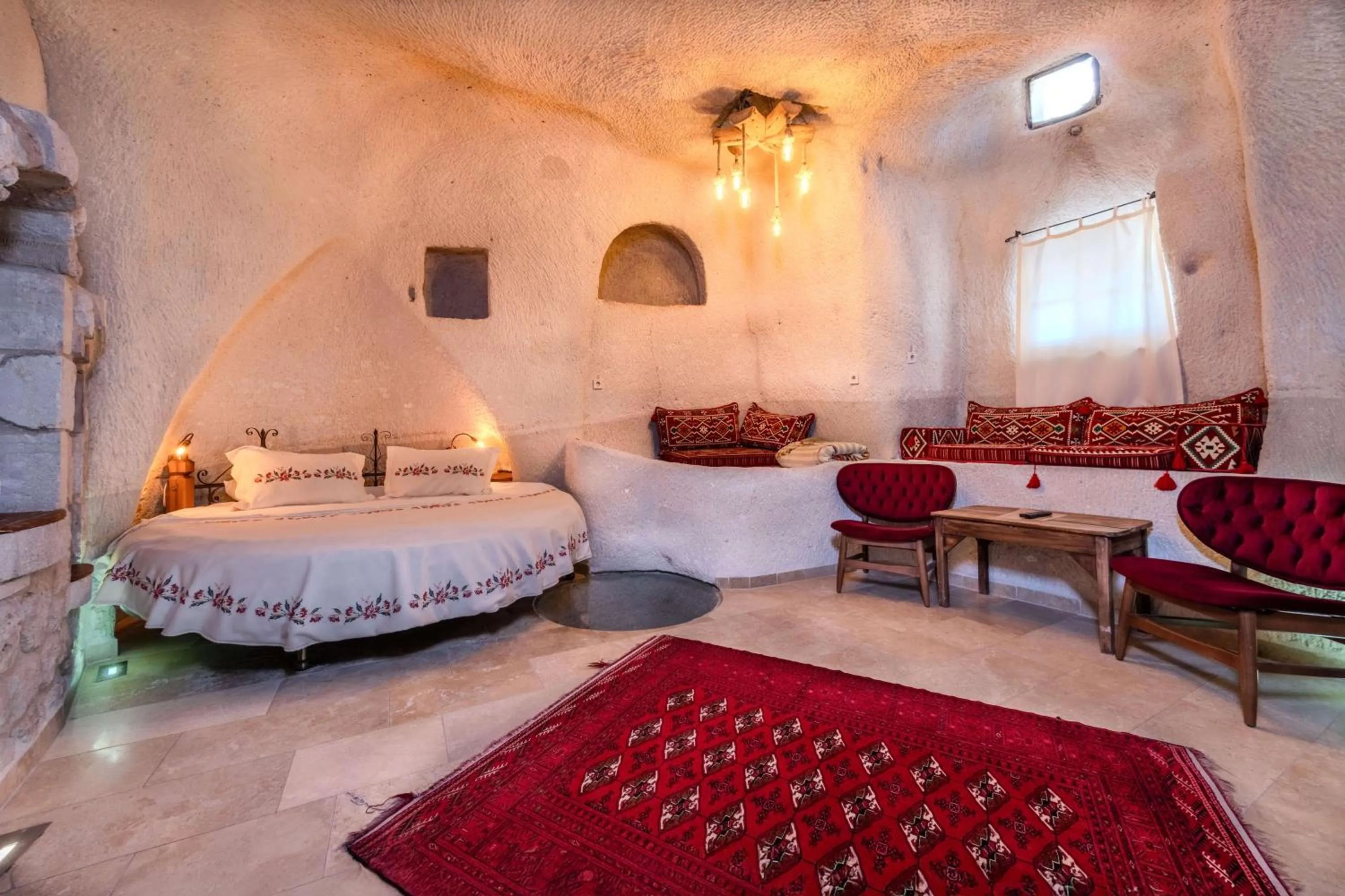 Bed in Panoramic Cave Hotel