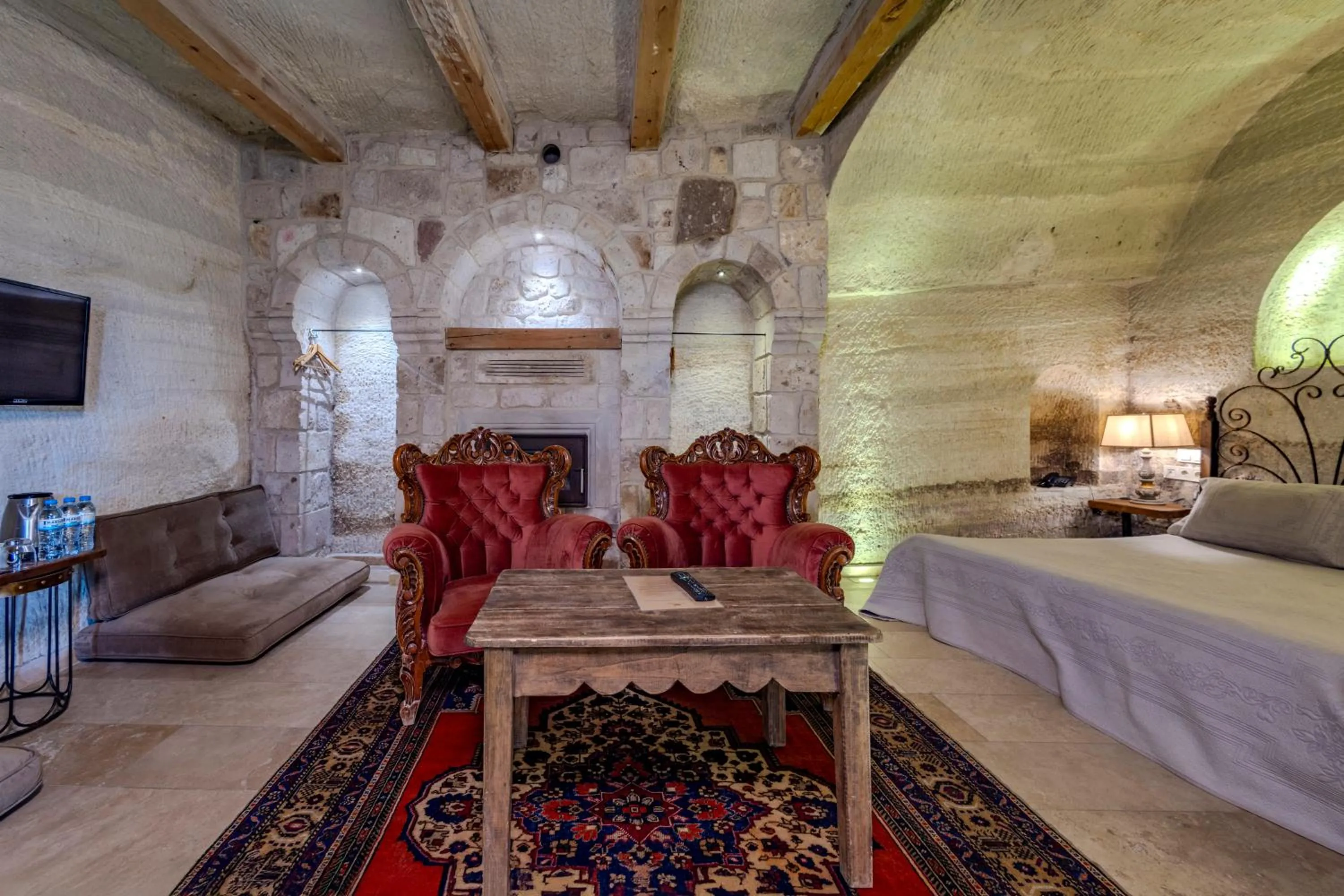 Bed in Panoramic Cave Hotel