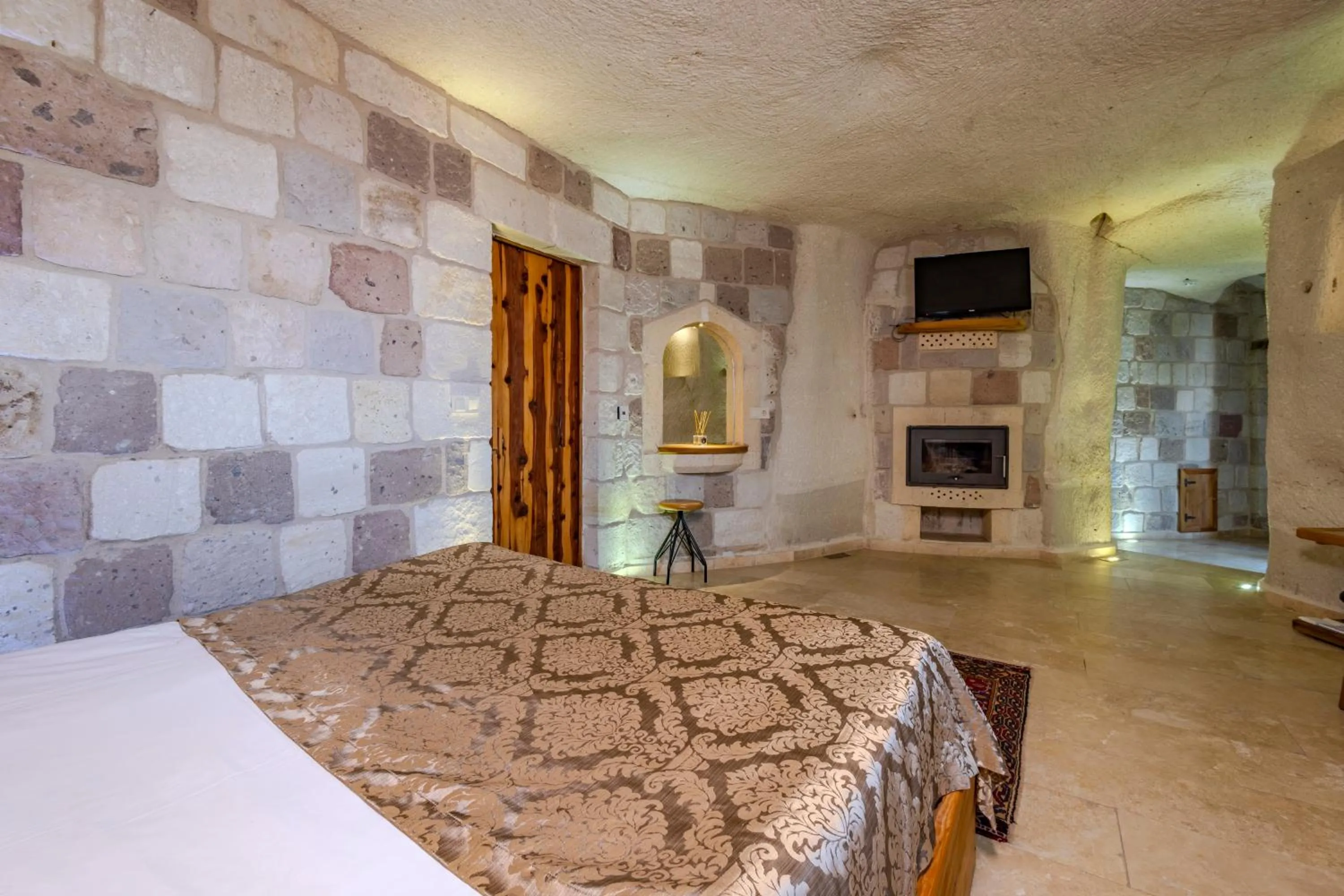 Bed in Panoramic Cave Hotel