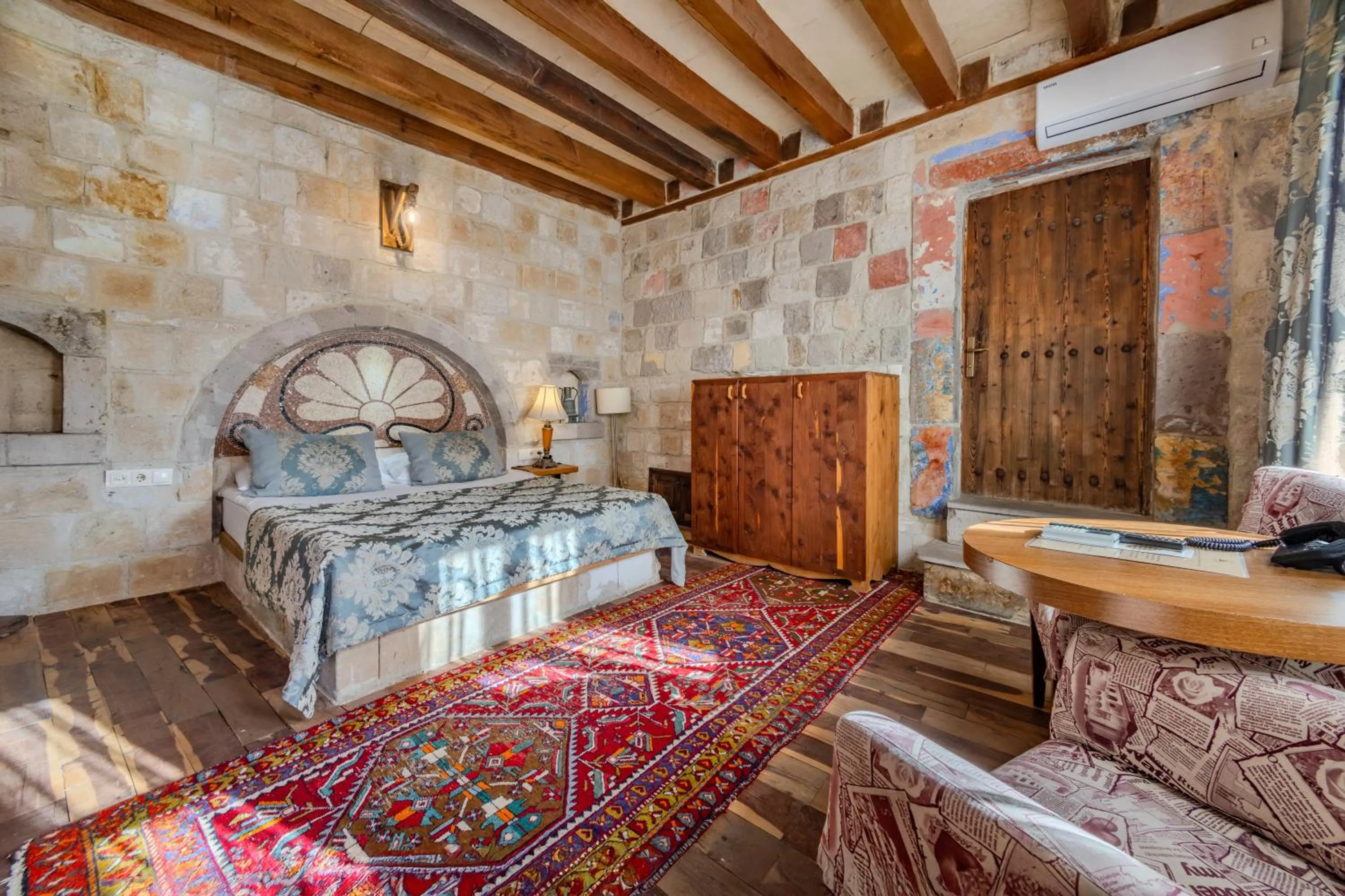 Bed in Panoramic Cave Hotel