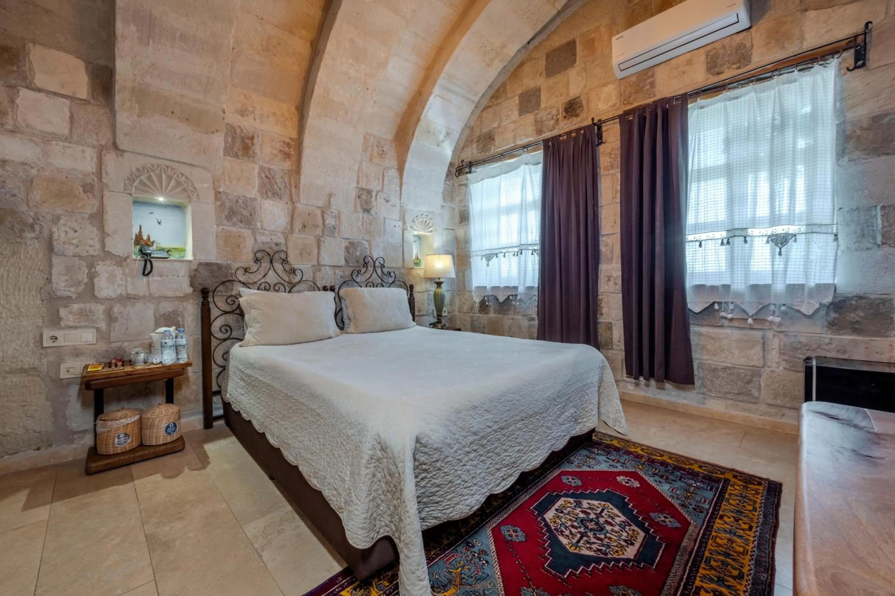 Bed in Panoramic Cave Hotel