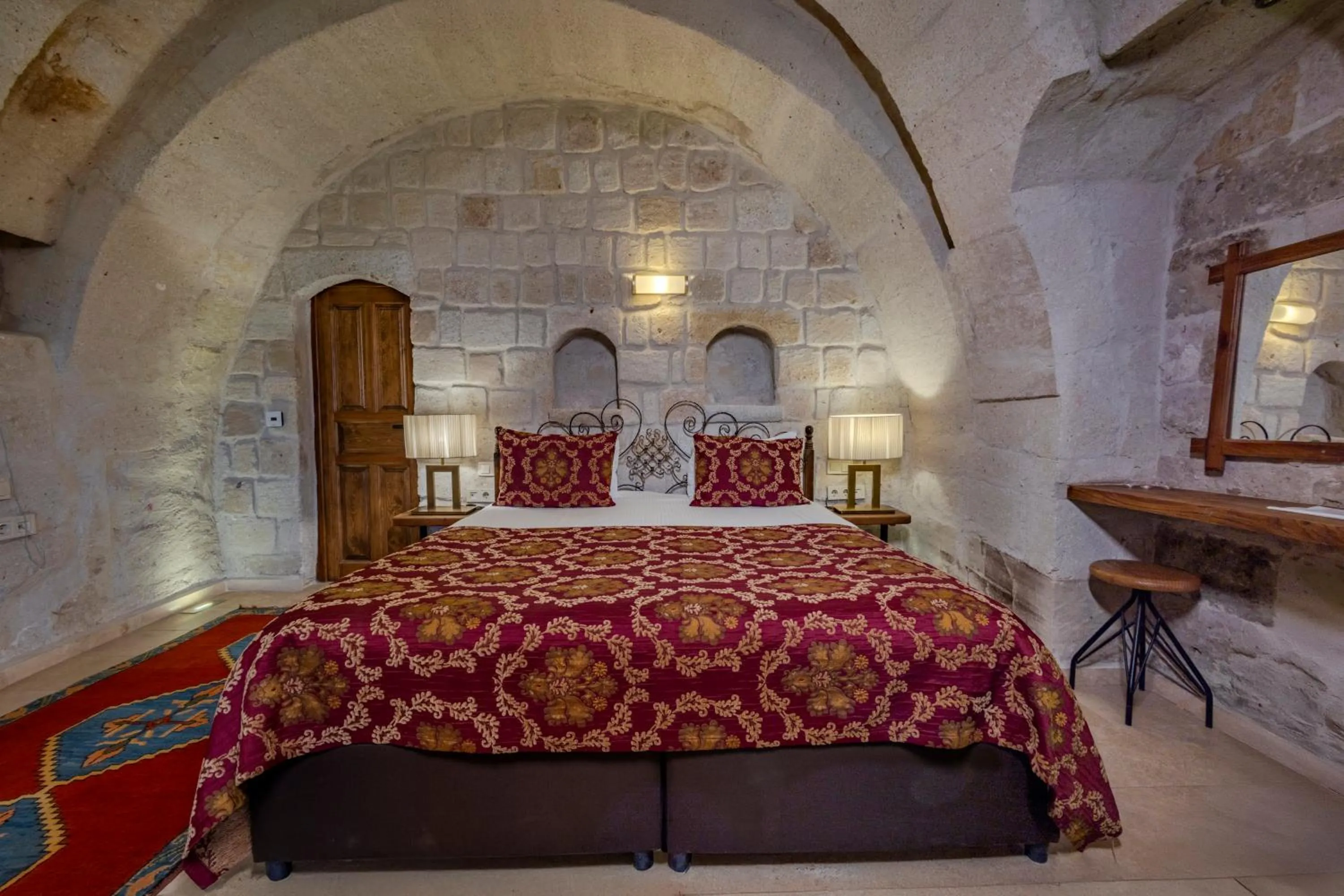 Bed in Panoramic Cave Hotel