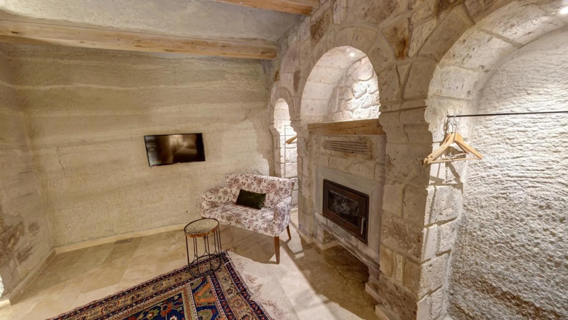 Seating area in Panoramic Cave Hotel