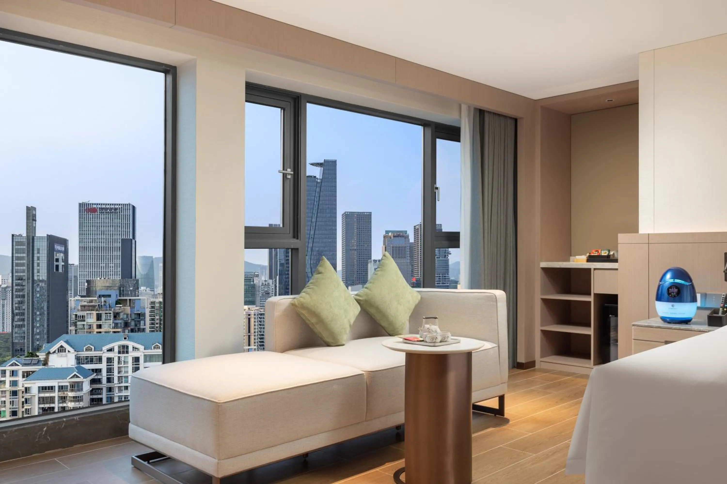 City view, Bed in Sunflower Hotel &Residence, Futian Port Branch