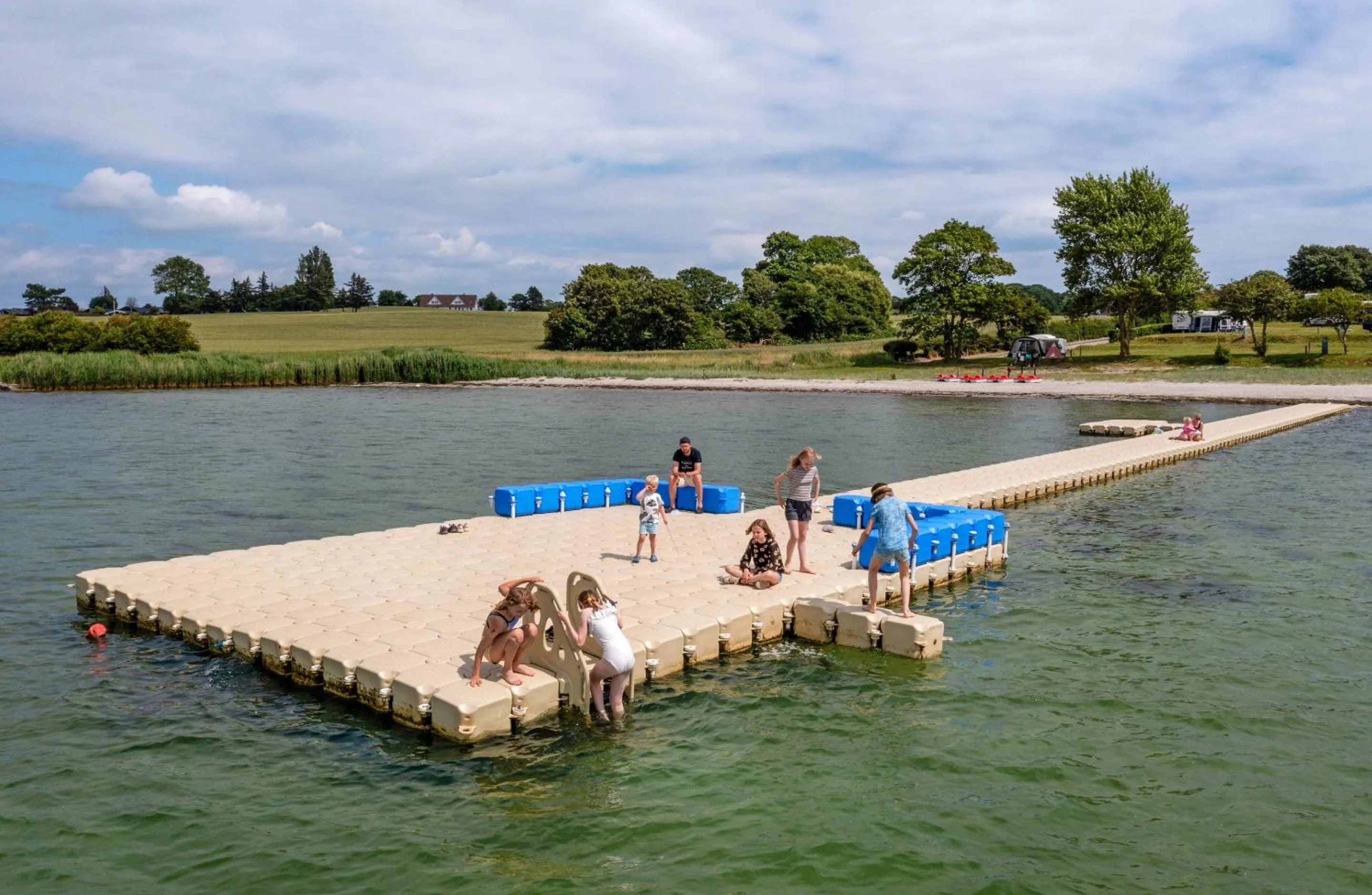 Beach in First Camp Bøjden Strand
