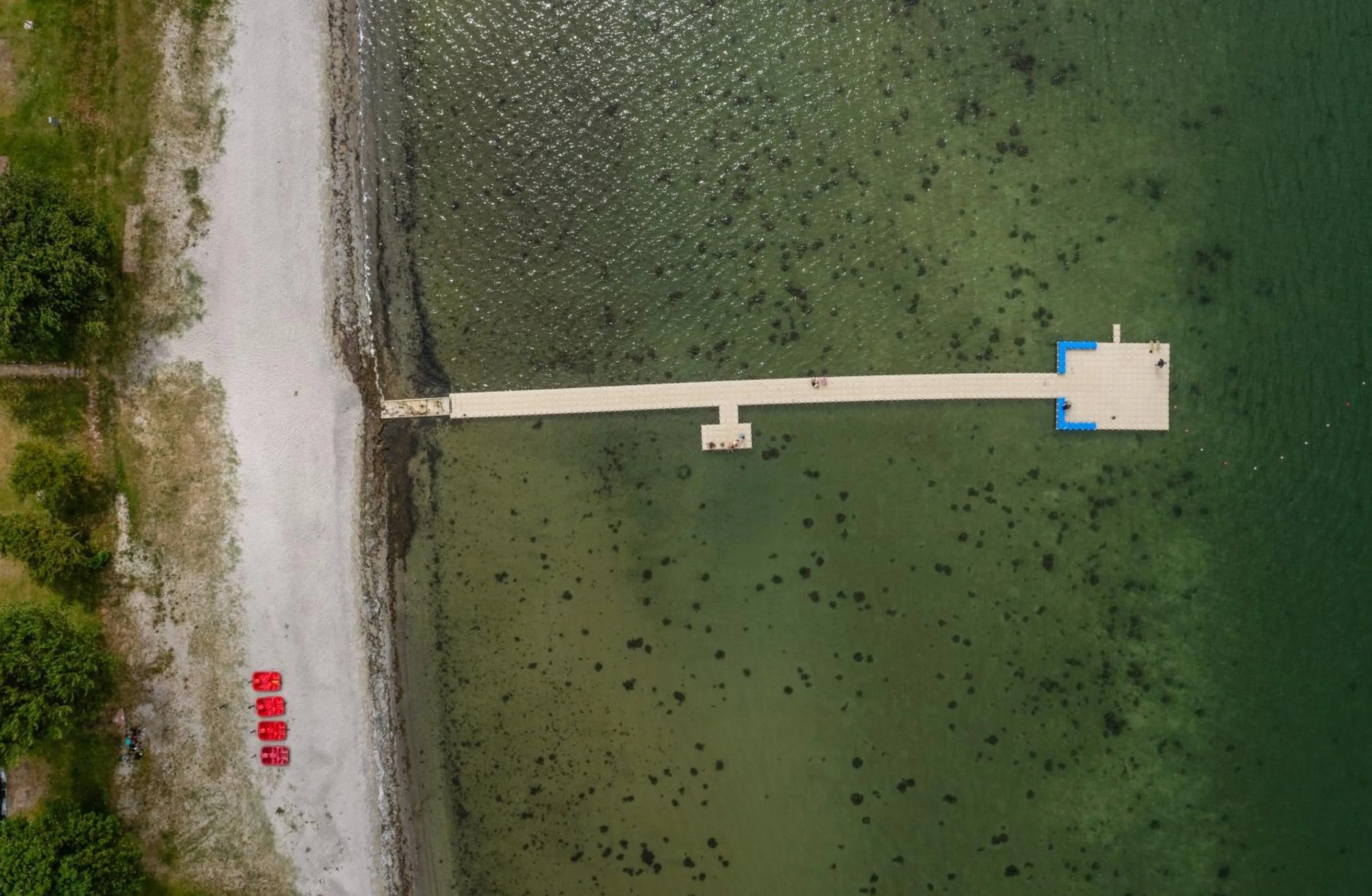 Beach in First Camp Bøjden Strand