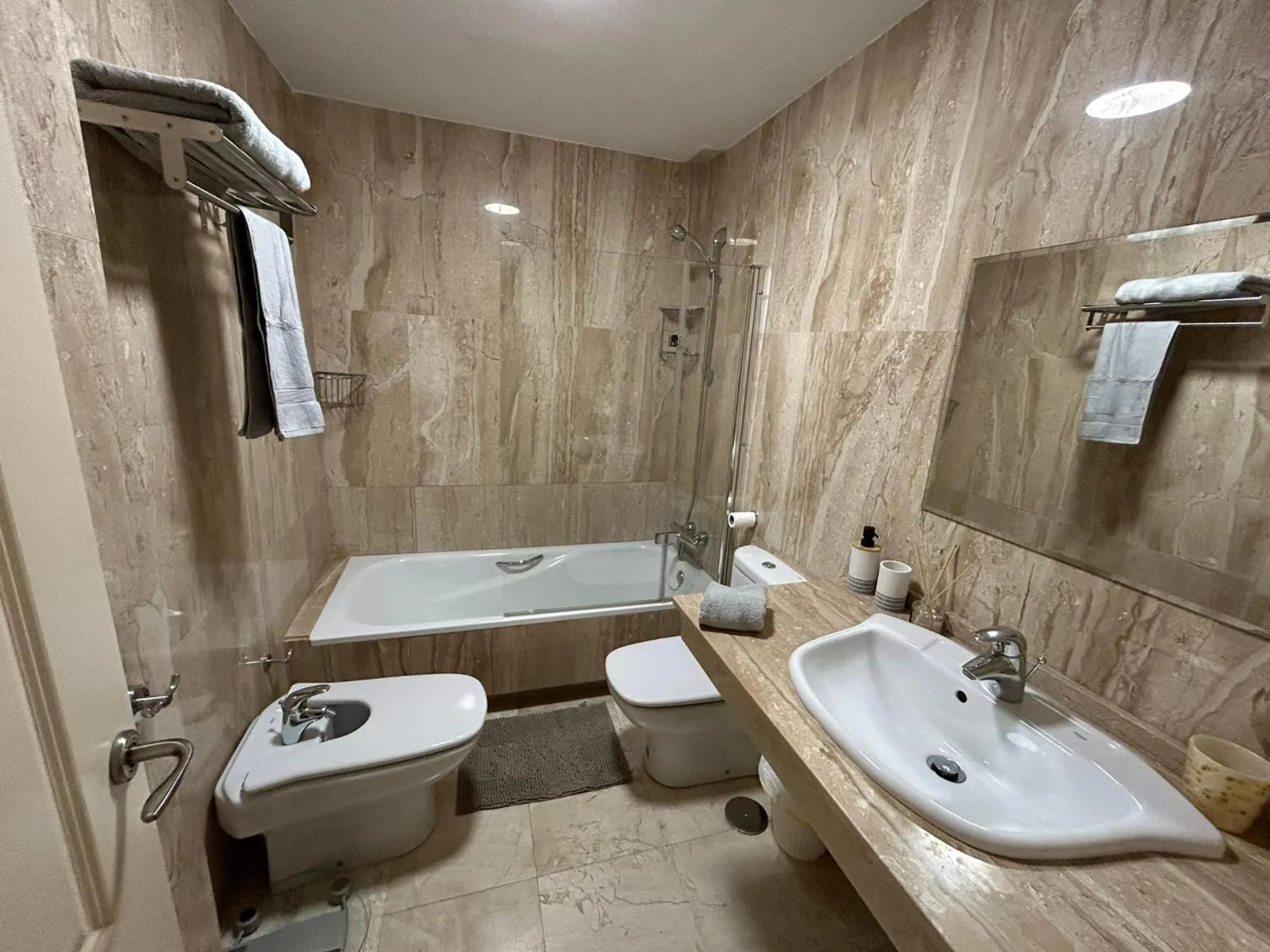 Shower in Elviria beach front apartment
