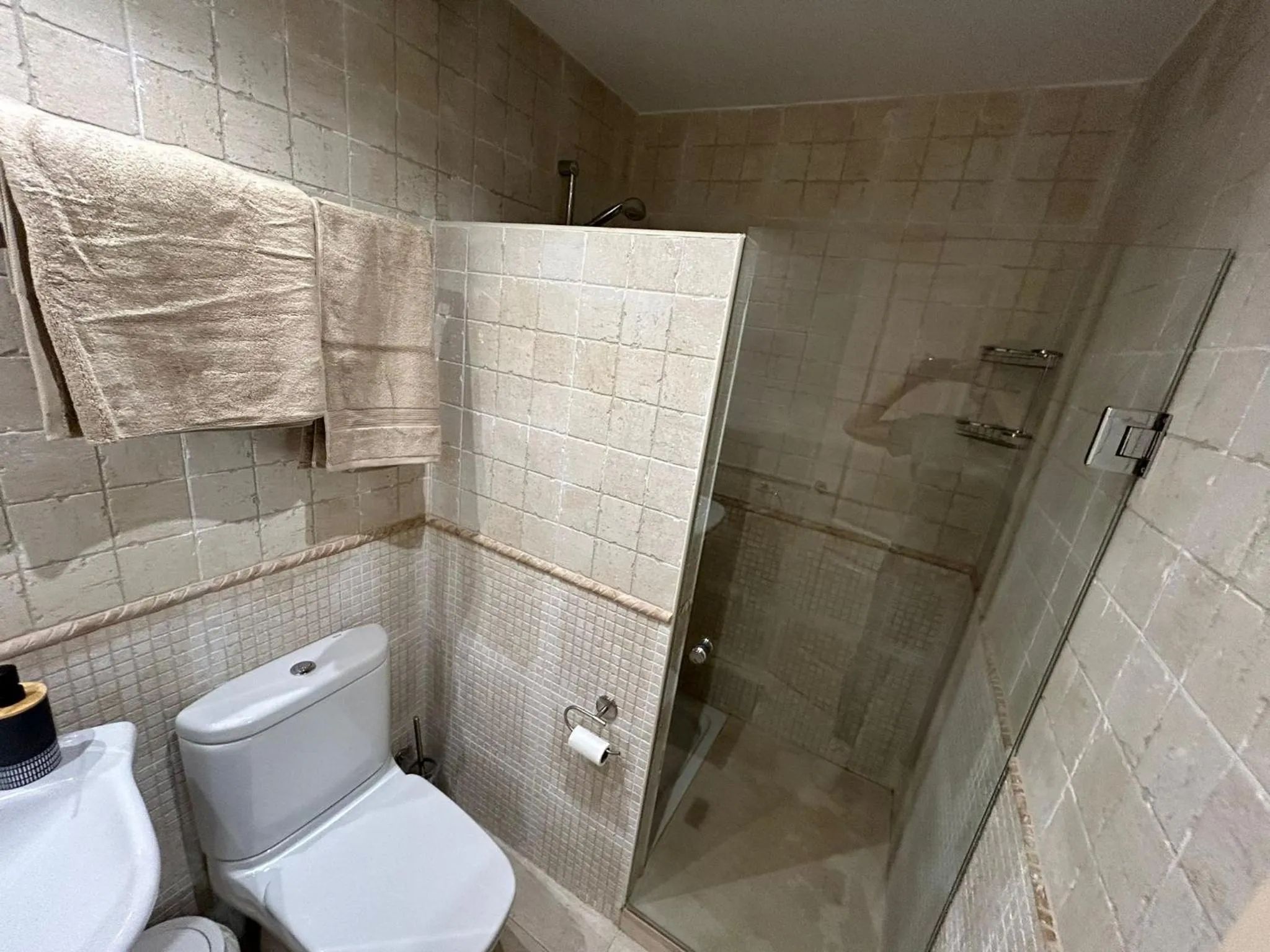 Shower in Elviria beach front apartment