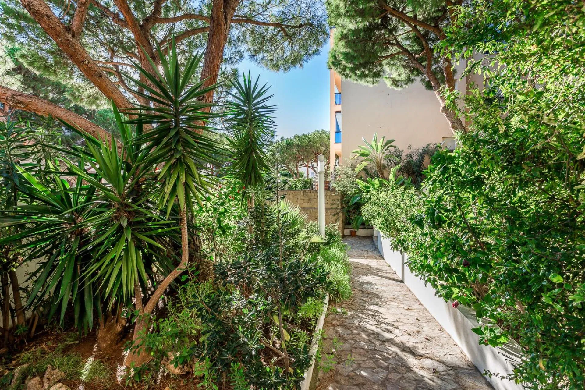 Garden in Elviria beach front apartment