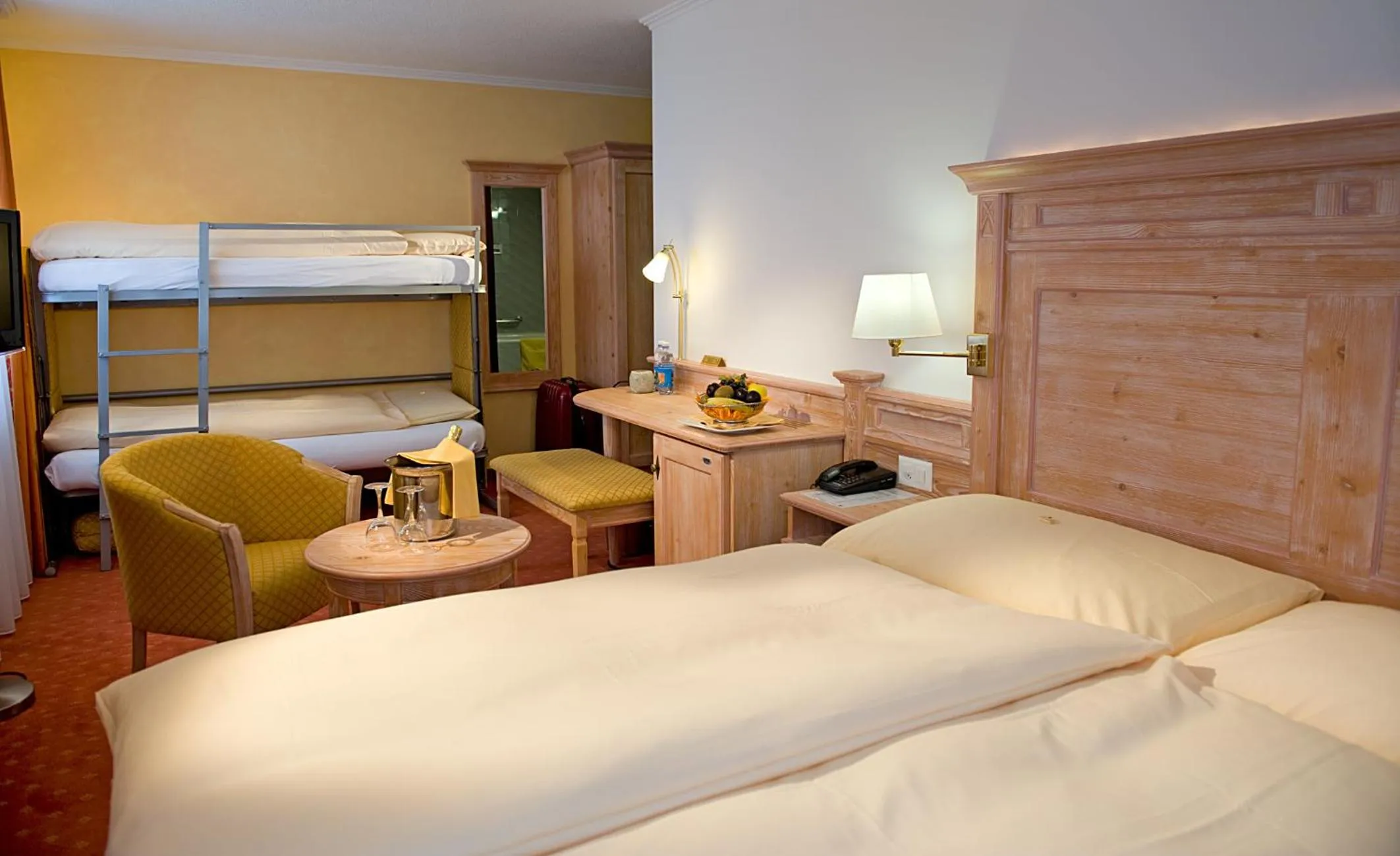 Bed in Hotel Restaurant Waldhaus