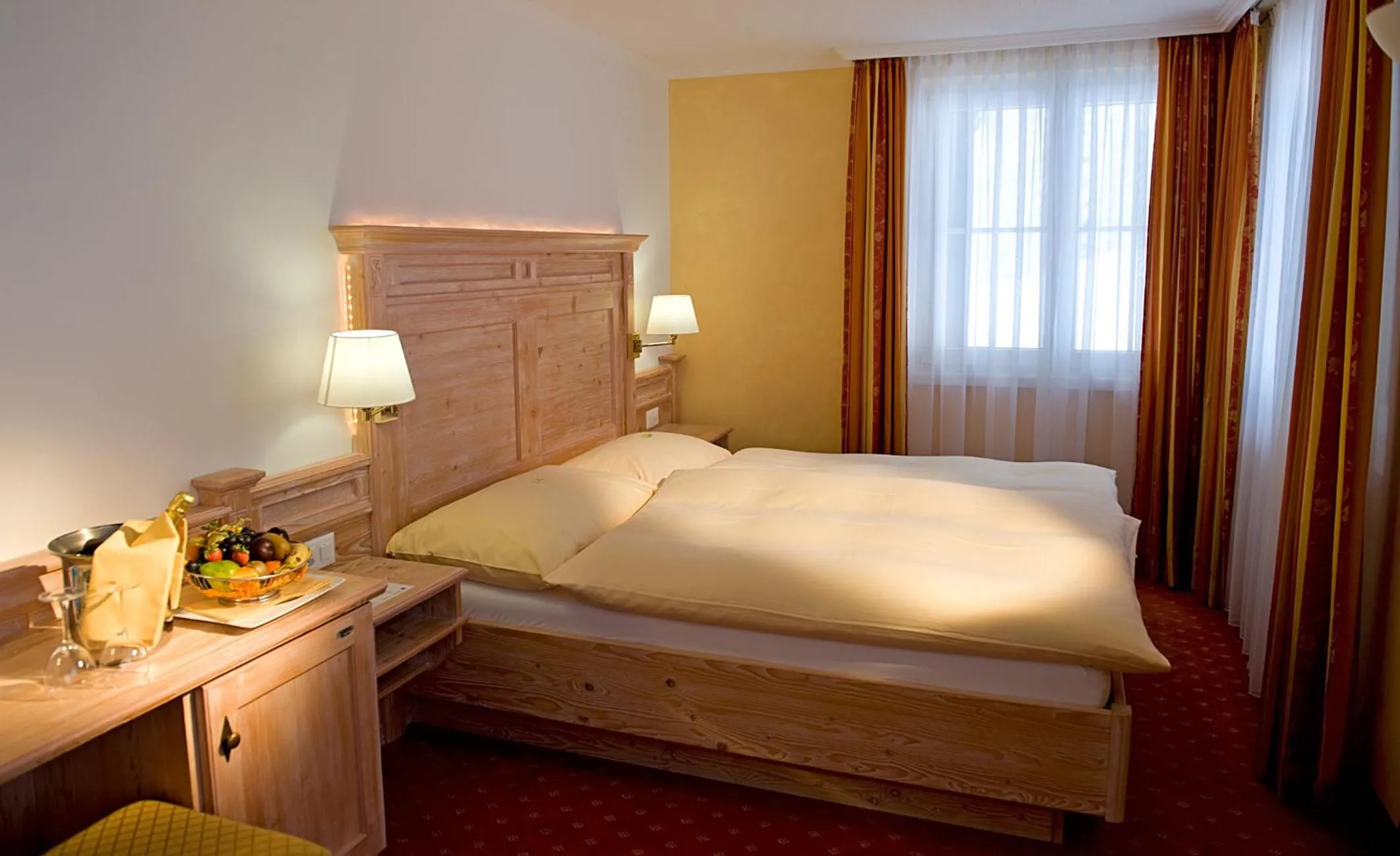 Bed in Hotel Restaurant Waldhaus