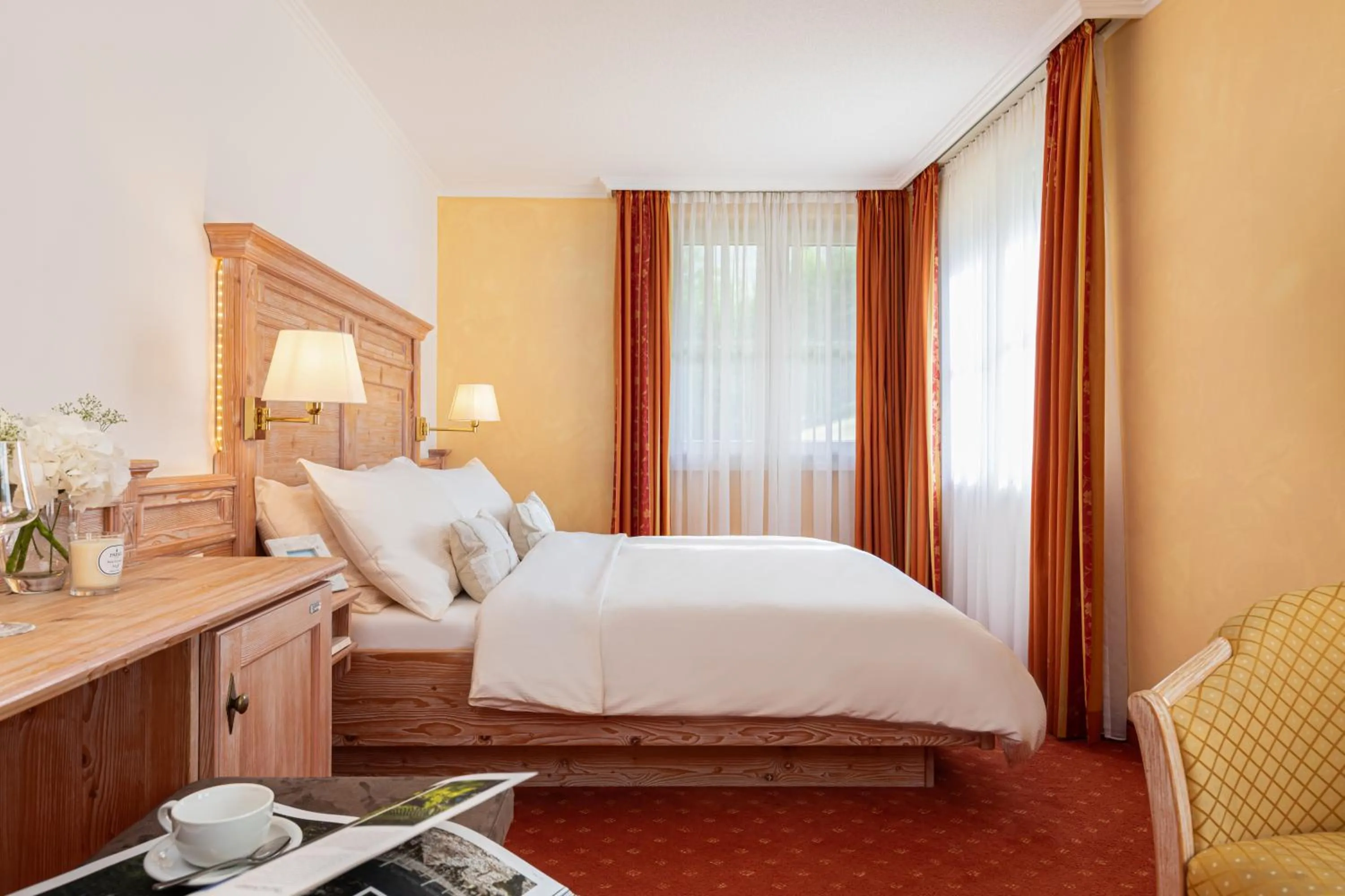 Bed in Hotel Restaurant Waldhaus