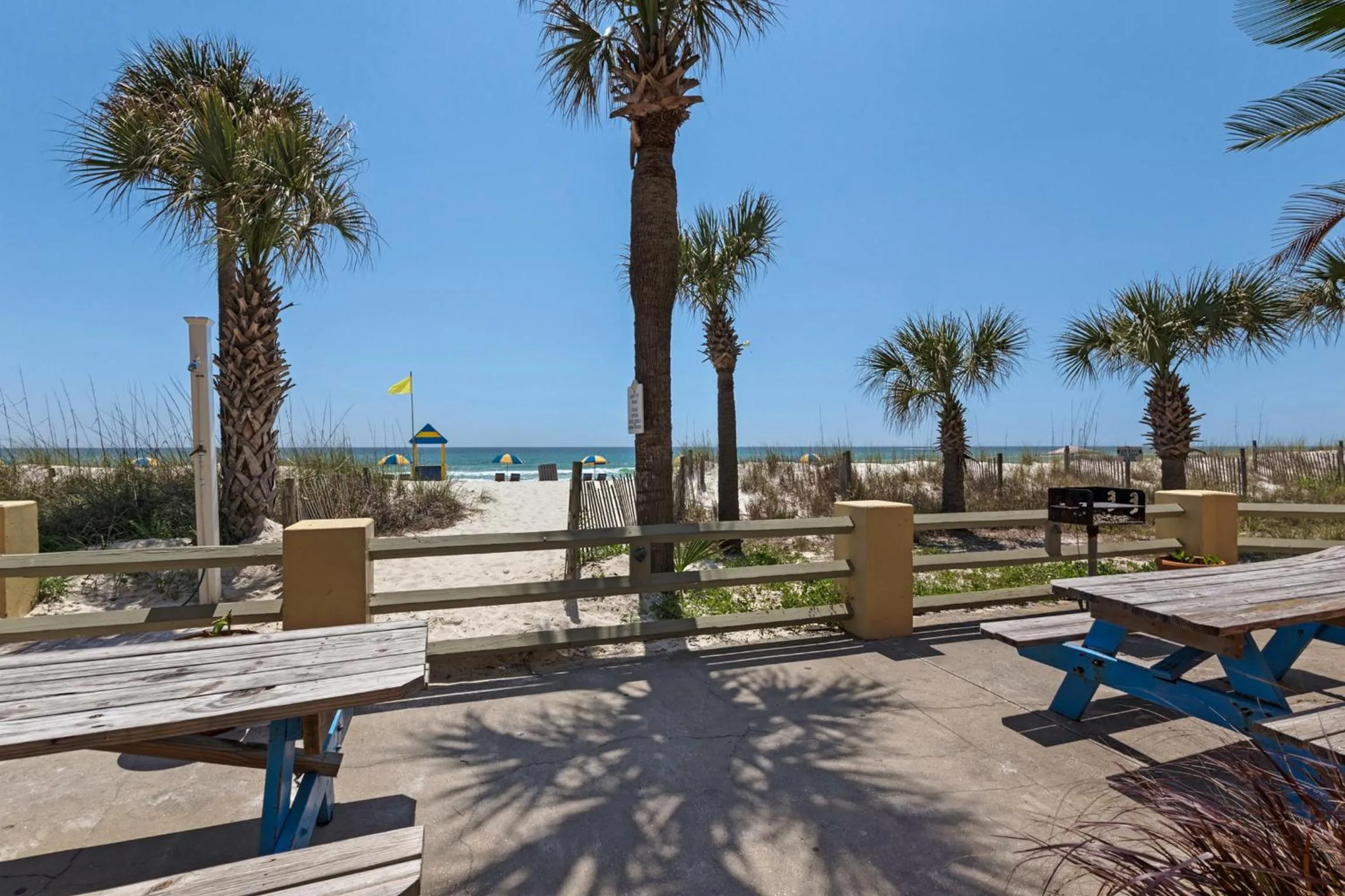 Patio in Ramada by Wyndham Panama City Beach / Beachfront