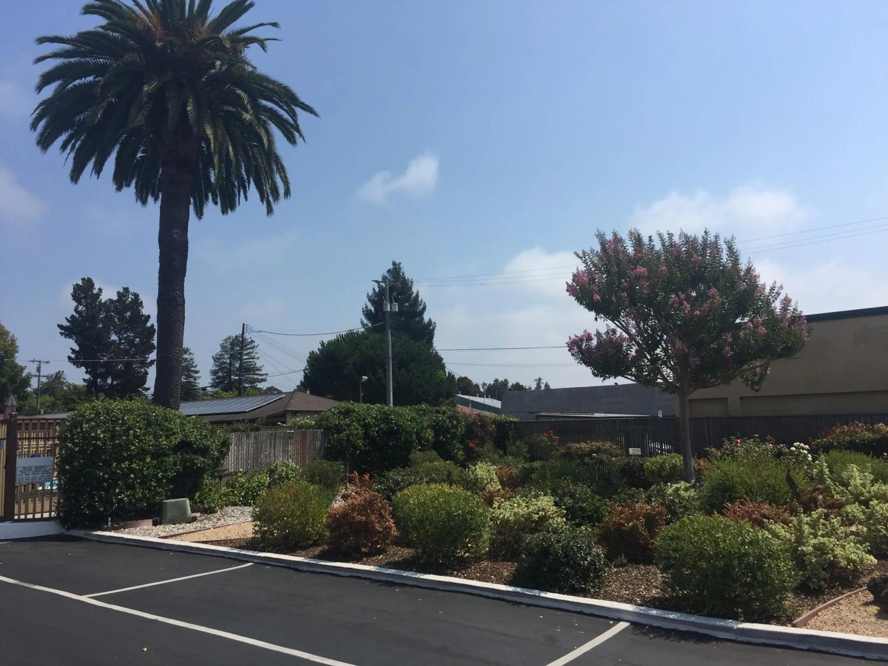 Garden view in Hitching Post Studios Inn