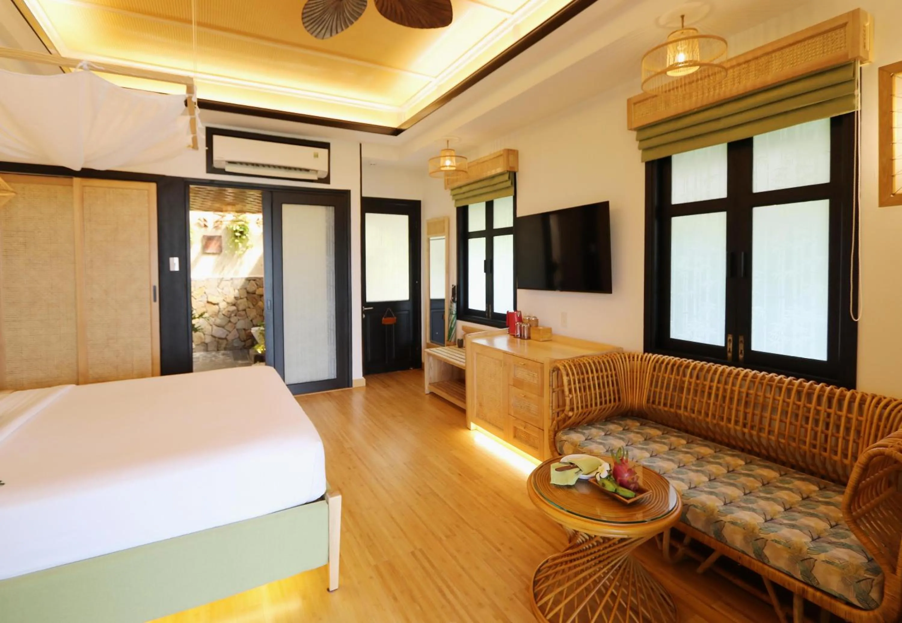 Bedroom, Bed in Bamboo Village Beach Resort & Spa