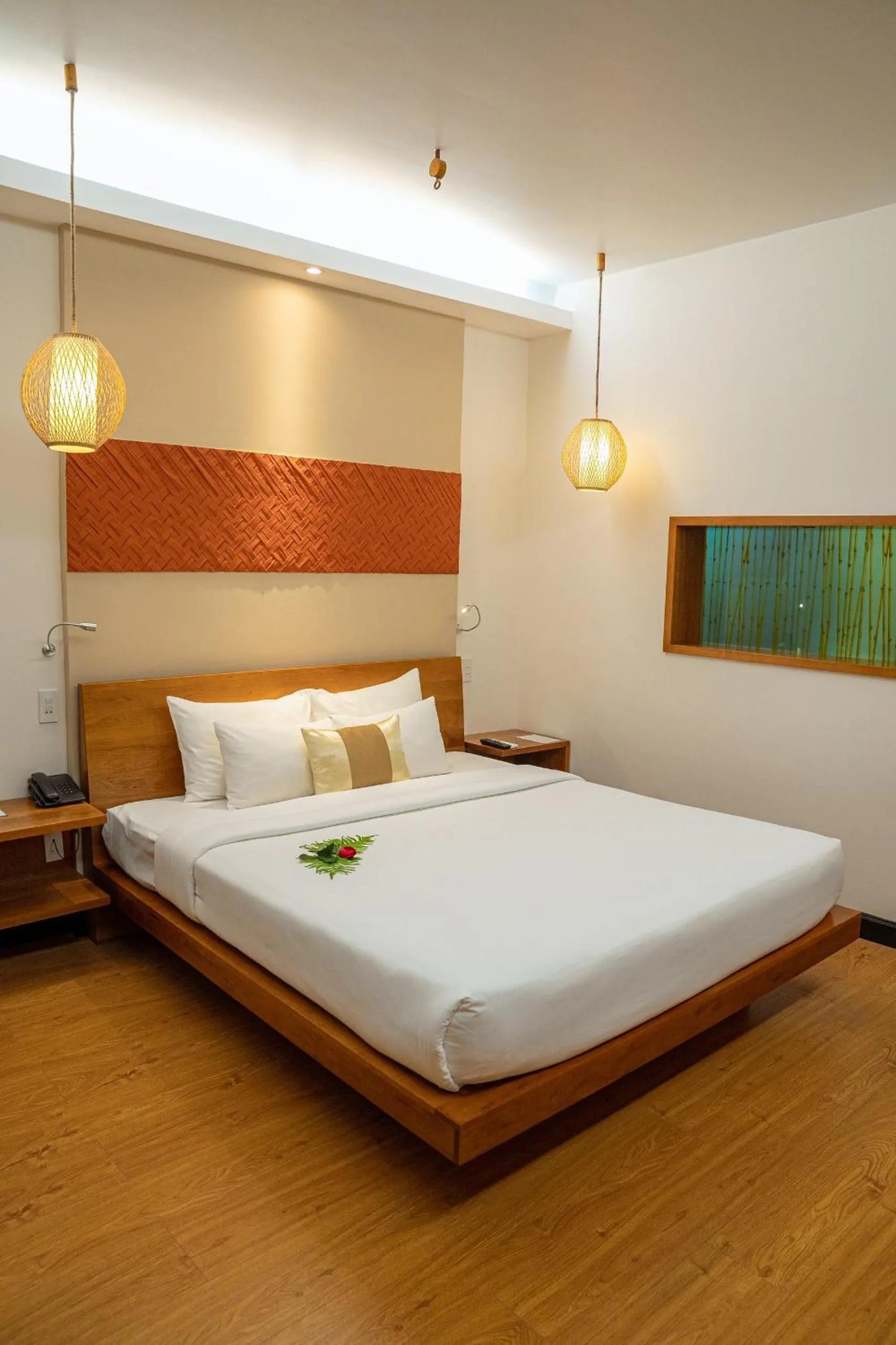 Bed in Bamboo Village Beach Resort & Spa