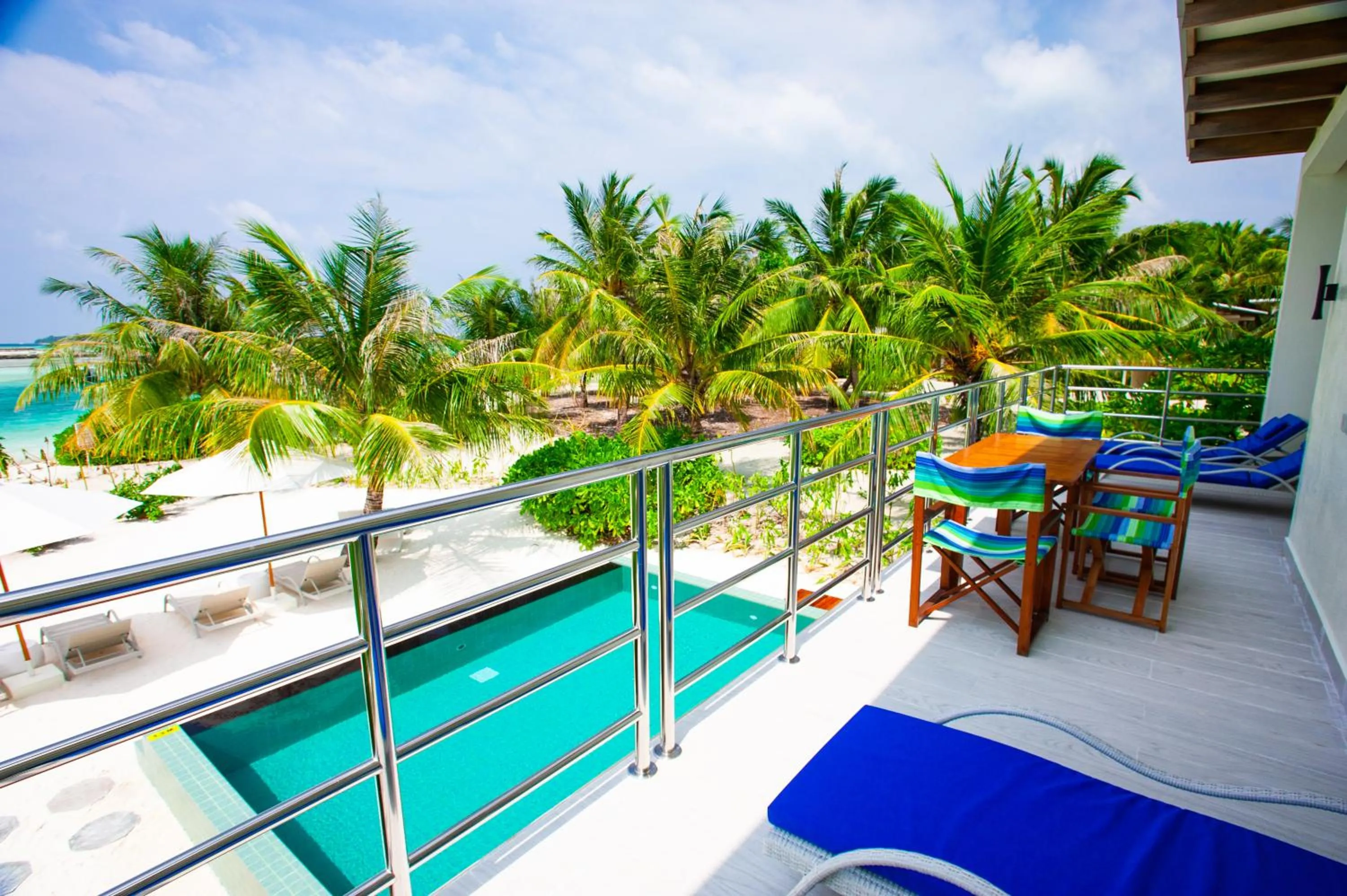 Balcony/Terrace in Holiday Inn Resort Kandooma Maldives - Kids Stay & Eat Free and Free Roundtrip Speed Boat for a minimum 4 nights stay
