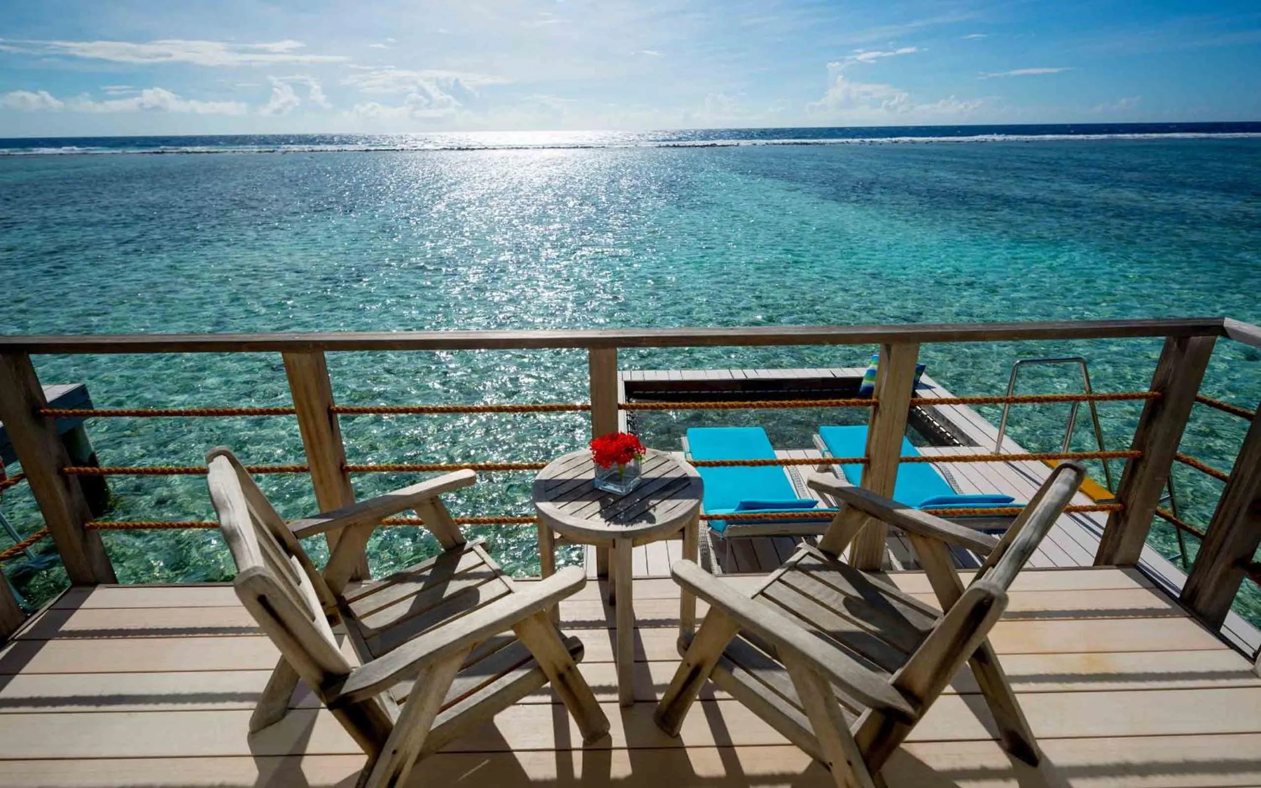 Balcony/Terrace in Holiday Inn Resort Kandooma Maldives - Kids Stay & Eat Free and Free Roundtrip Speed Boat for a minimum 4 nights stay