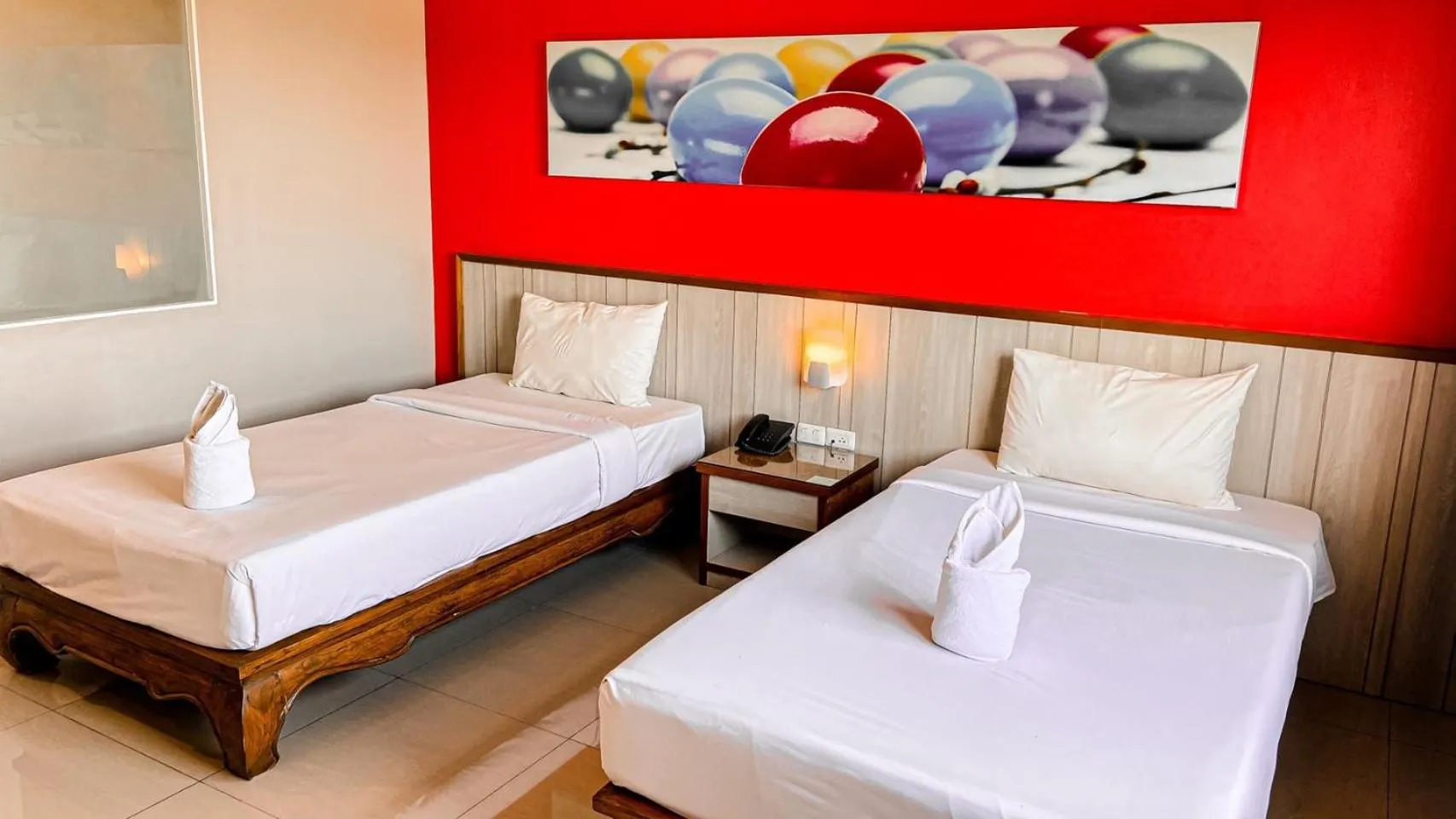 Bed in K2 Hotel at Thachang