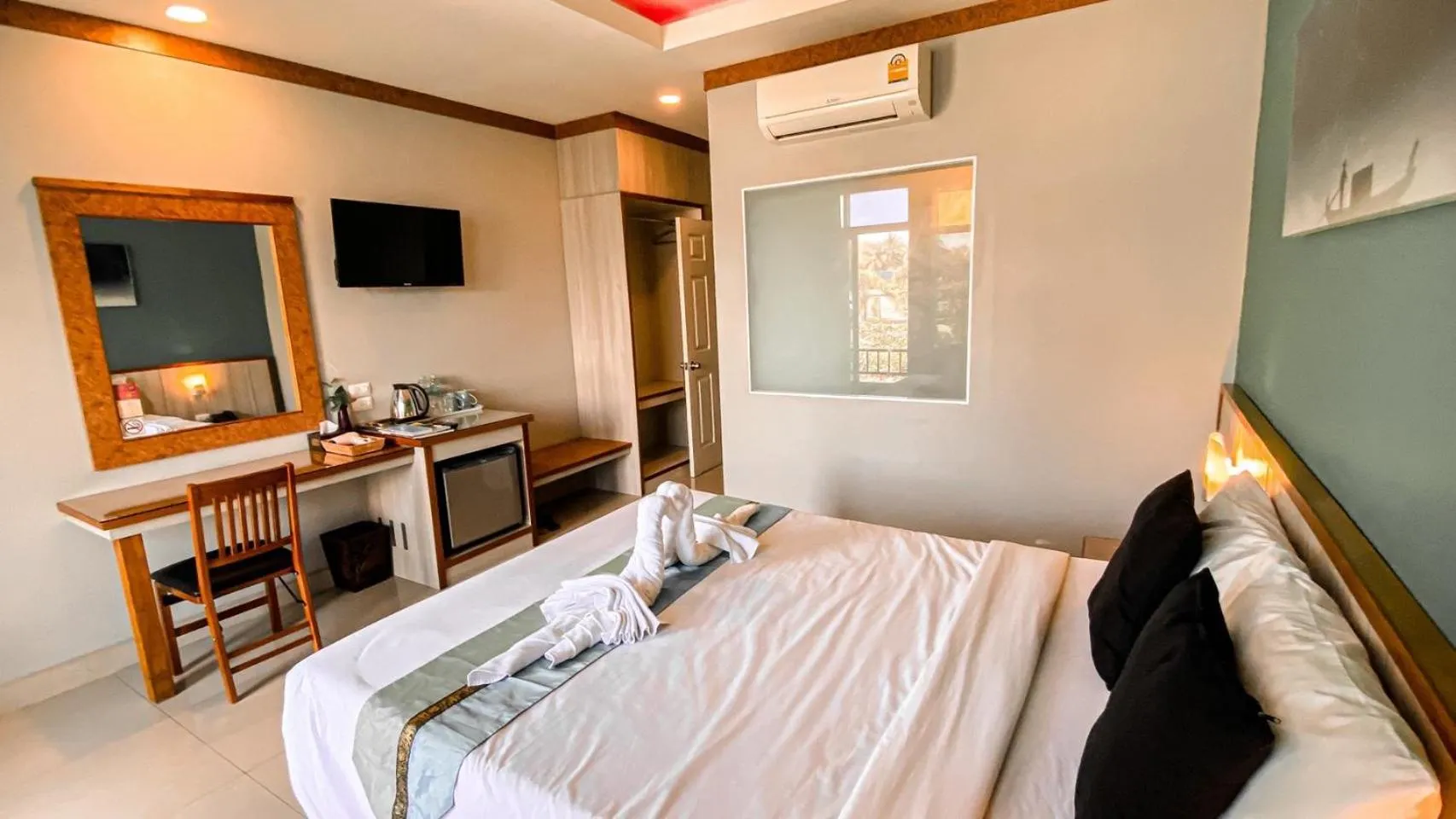 Photo of the whole room, Bed in K2 Hotel at Thachang