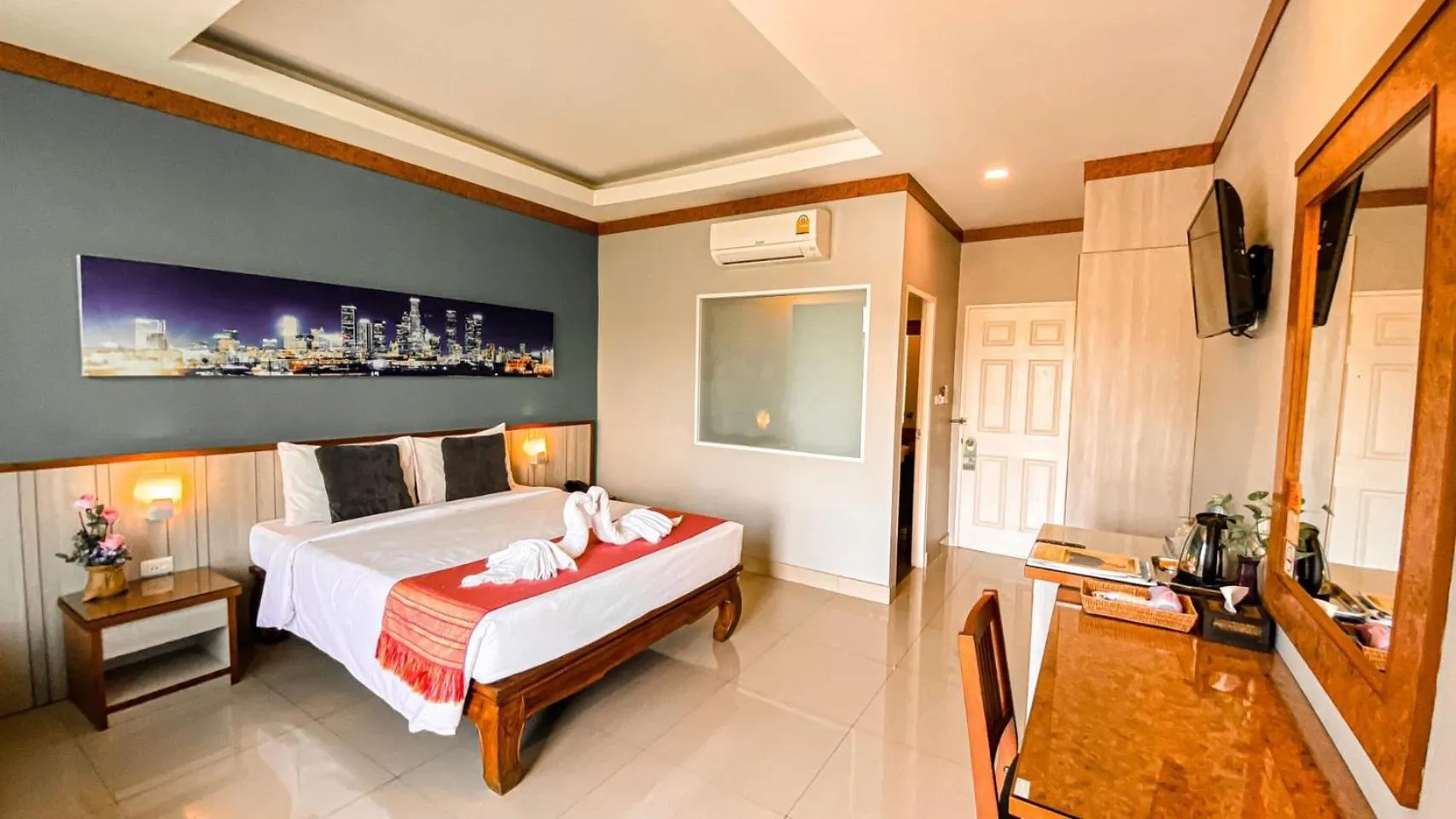 Photo of the whole room, Bed in K2 Hotel at Thachang