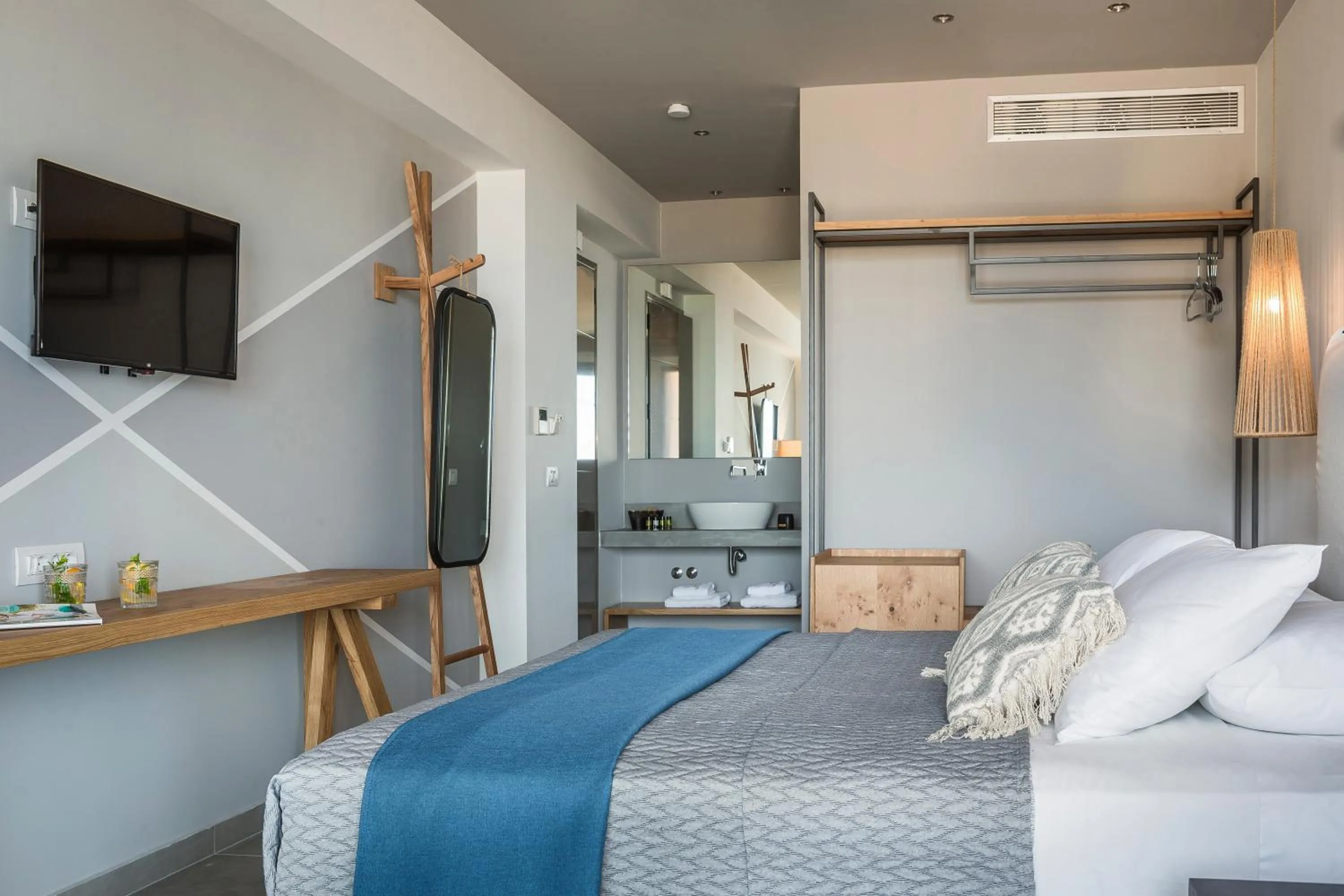 Bed in Asteris Hotel