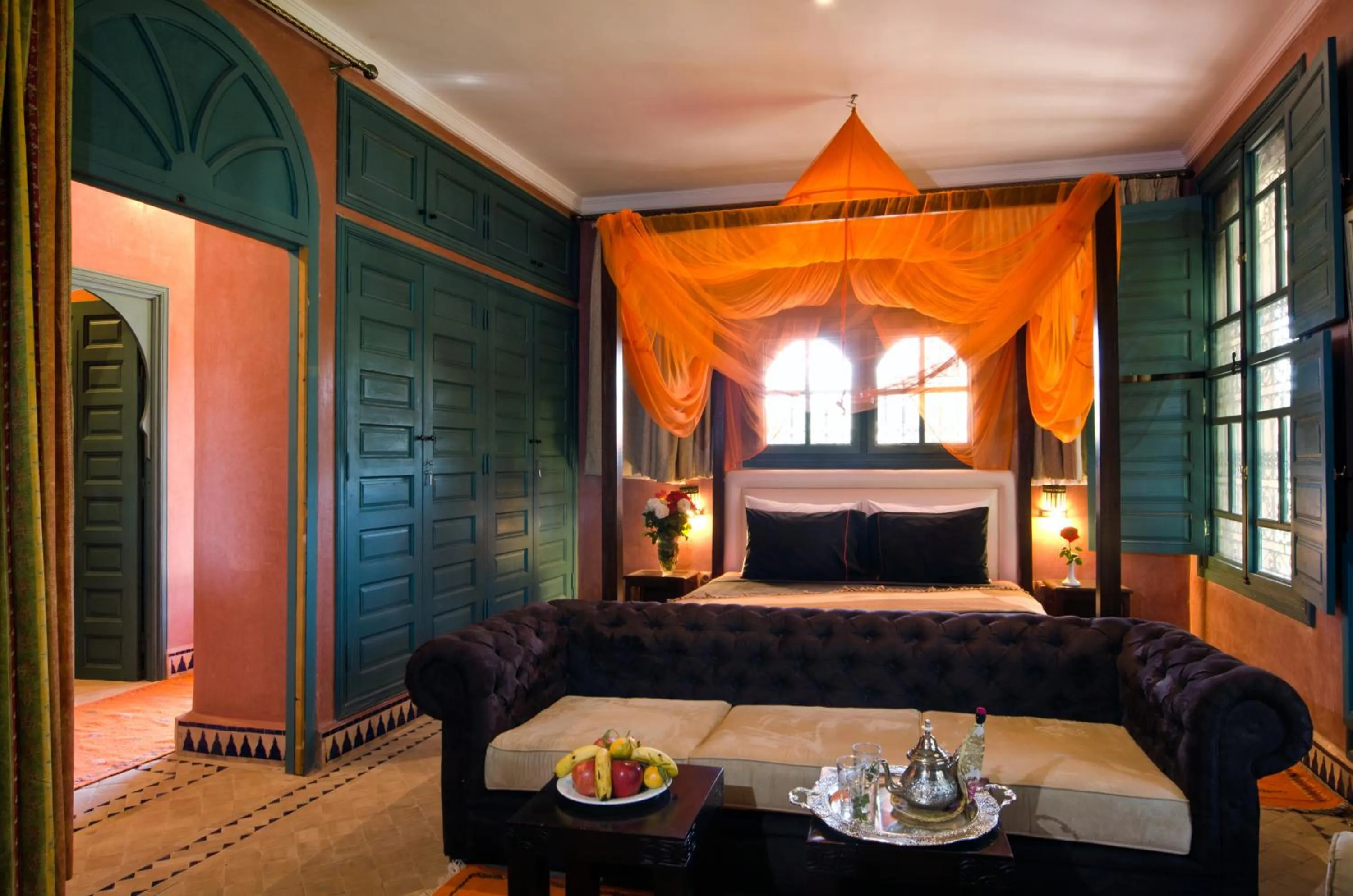 Decorative detail, Bed in Palais Riad Berbère