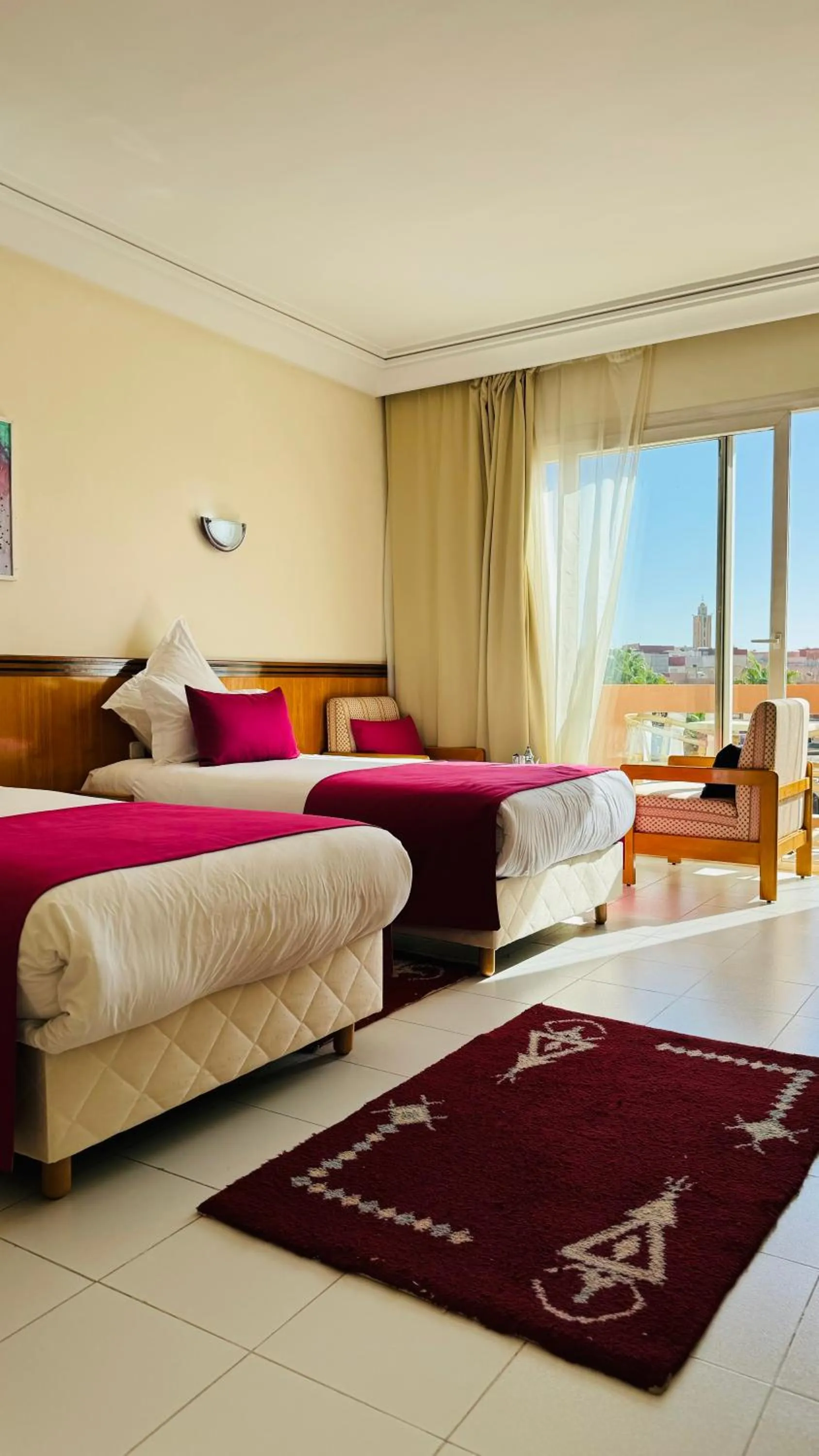 Bed in Hotel Idou Tiznit