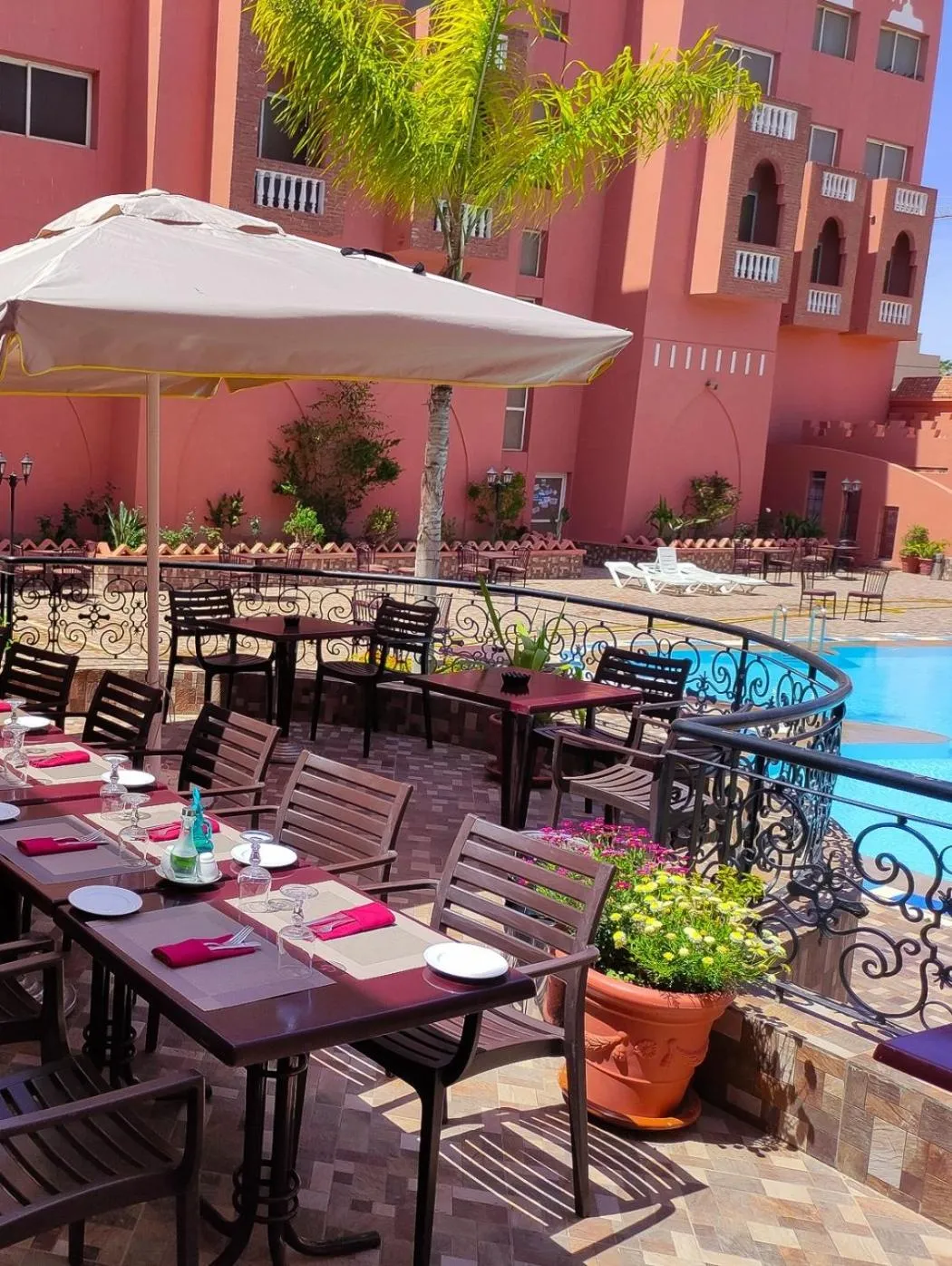 Pool view in Hotel Idou Tiznit