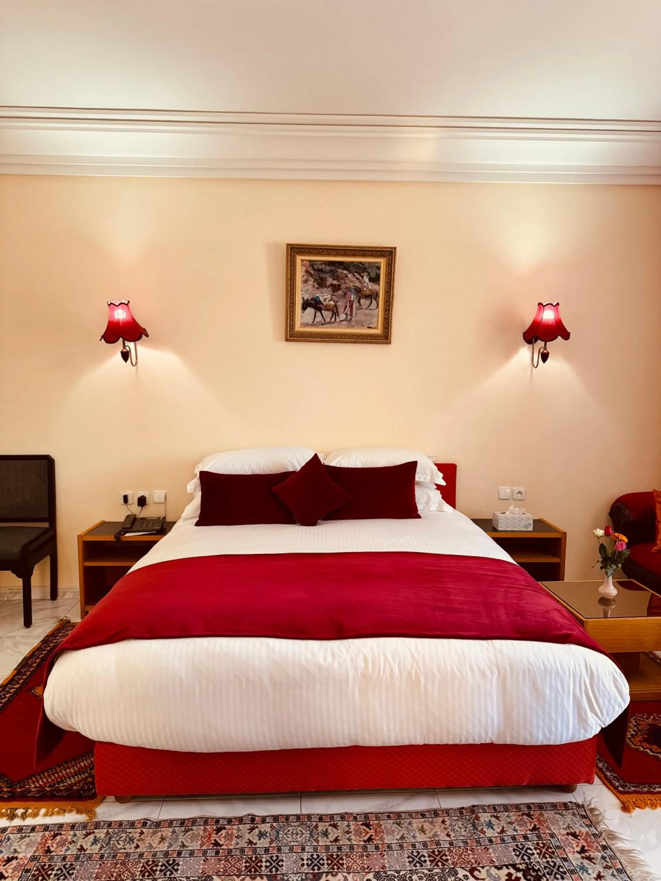 Bed in Hotel Idou Tiznit